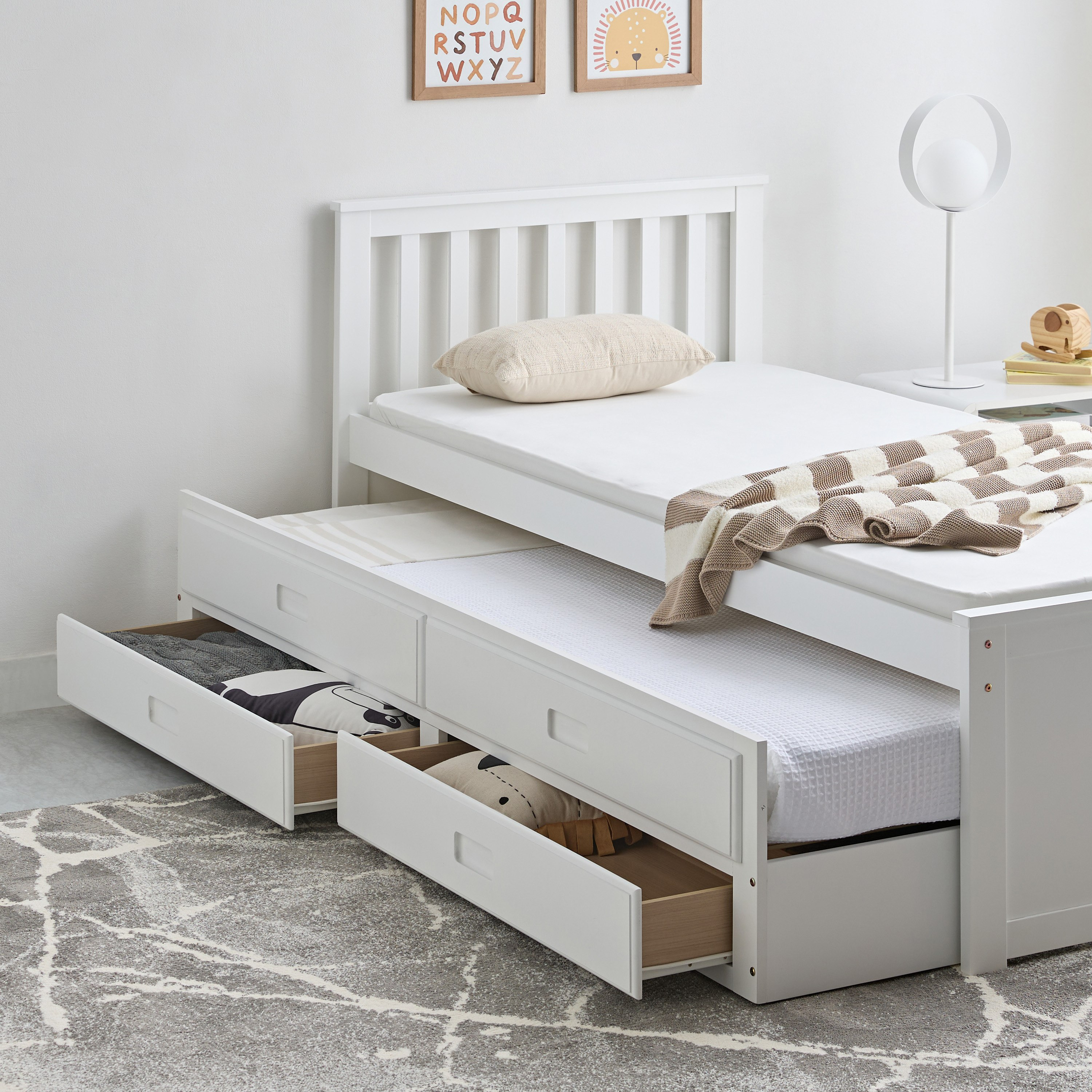 سرير كابتن فردي مع وحدة سرير سفلية ودرج - ستوفا فانيلا من موڤو  - 90x200 سم-hbxfurniture-bedsandbedsets-beds-single-image-9