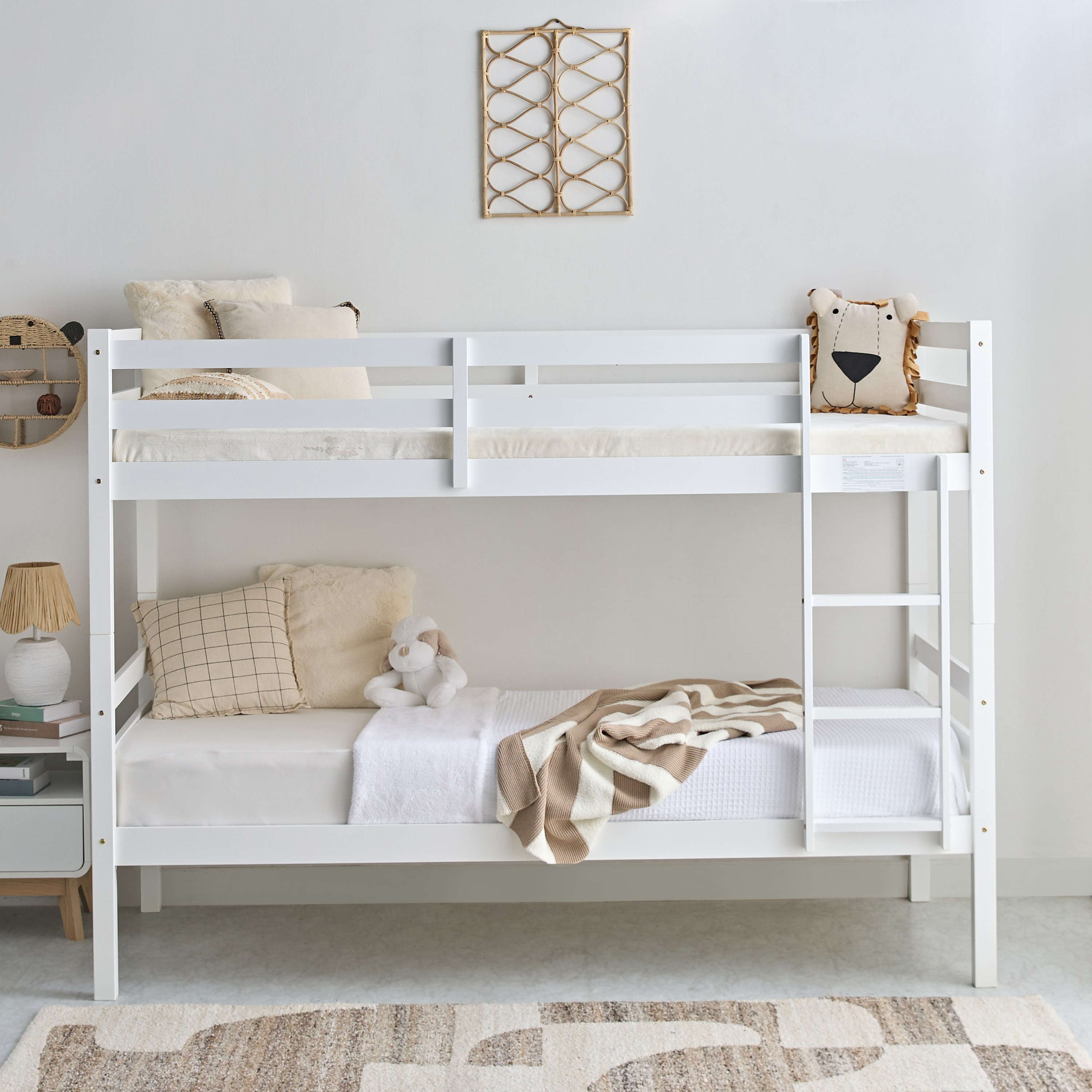 Movo Stova Vanilla Single Convertible Bunk Bed - 90x200 cm-hbxkidsandyouth-bedsandbedsets-bunkbeds-single-image-2