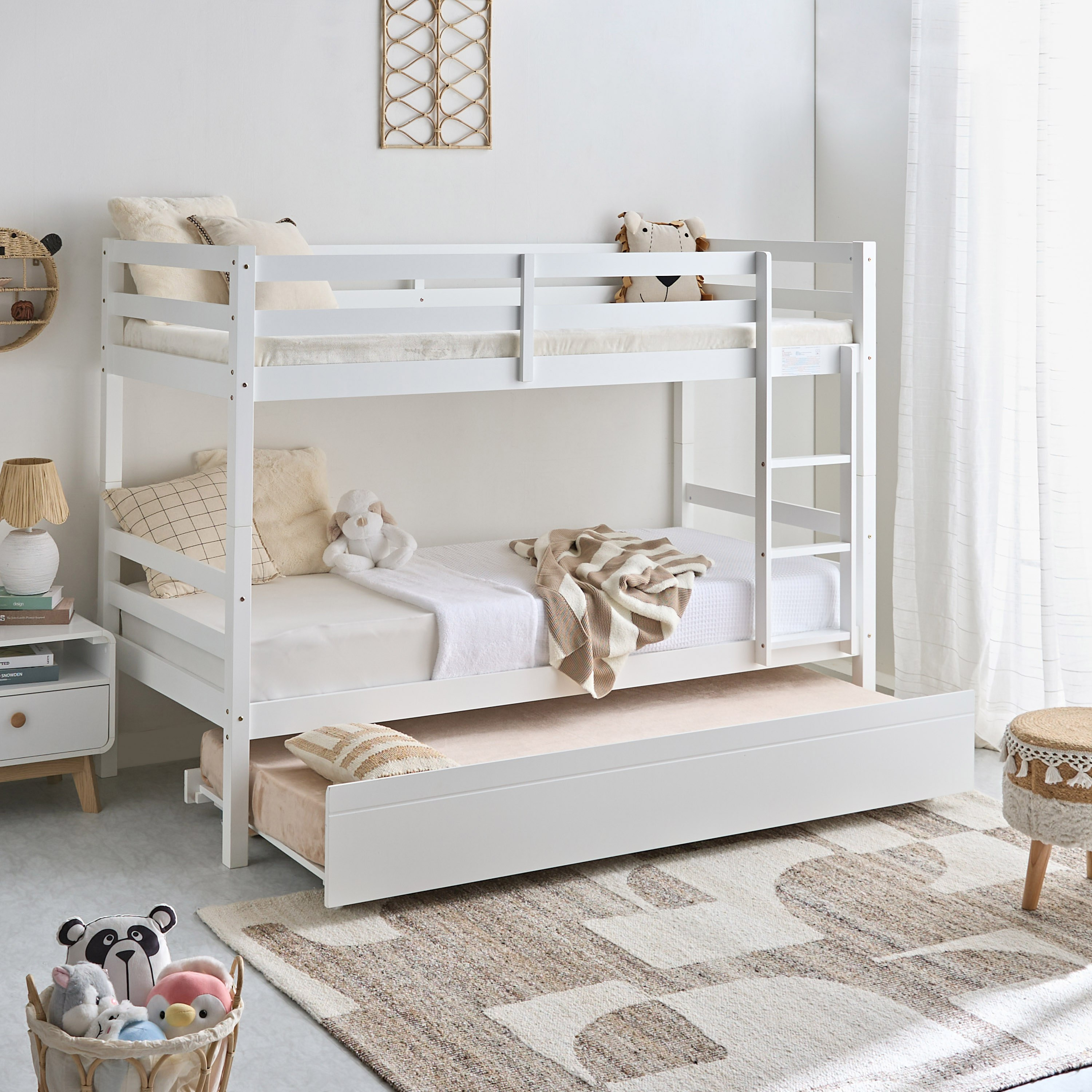 Movo Stova Vanilla Single Convertible Bunk Bed - 90x200 cm-hbxkidsandyouth-bedsandbedsets-bunkbeds-single-image-12