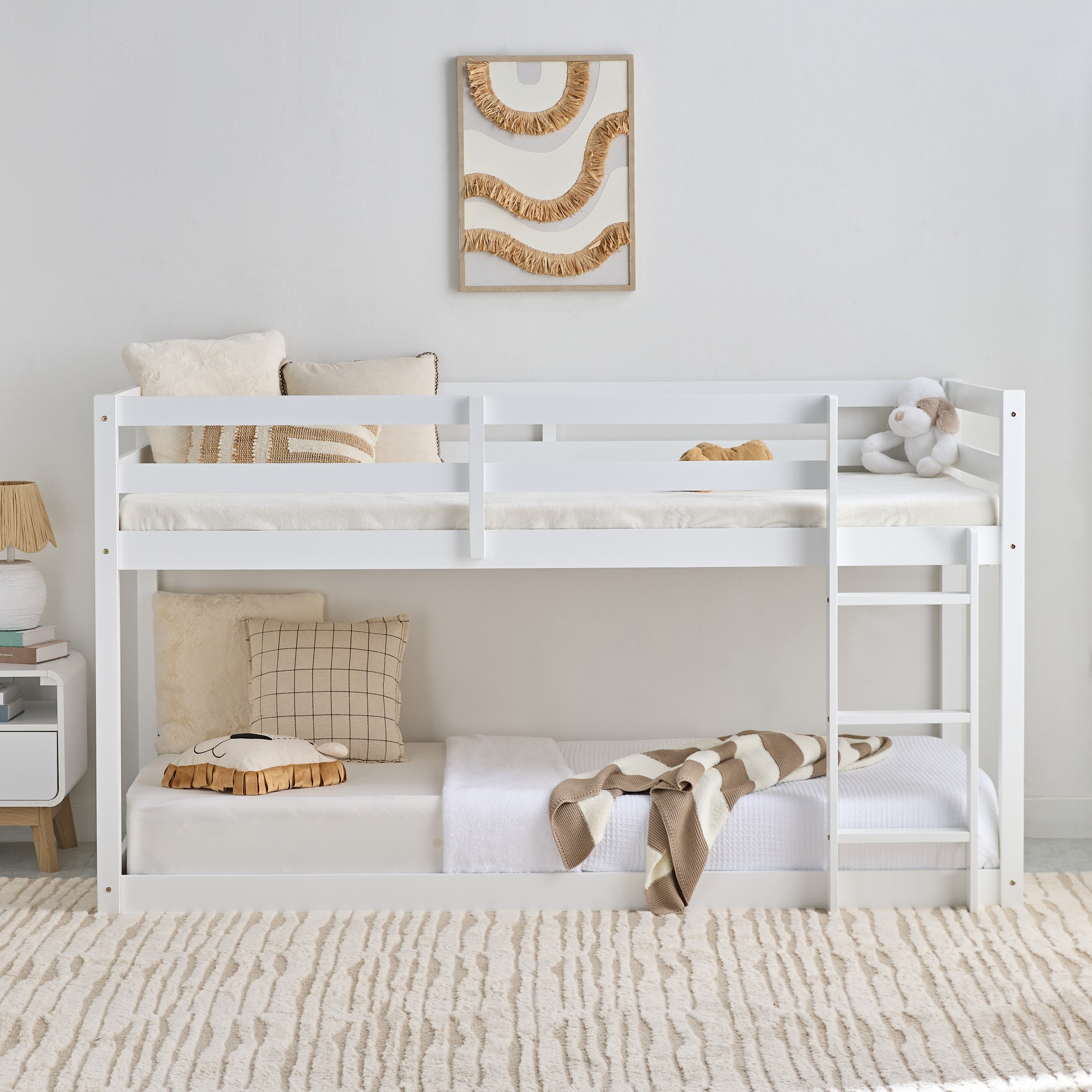 سرير طابقين أرضي فردي من ستوفا فانيلا - 90x200 سم-hbxkidsandyouth-bedsandbedsets-bunkbeds-single-image-2