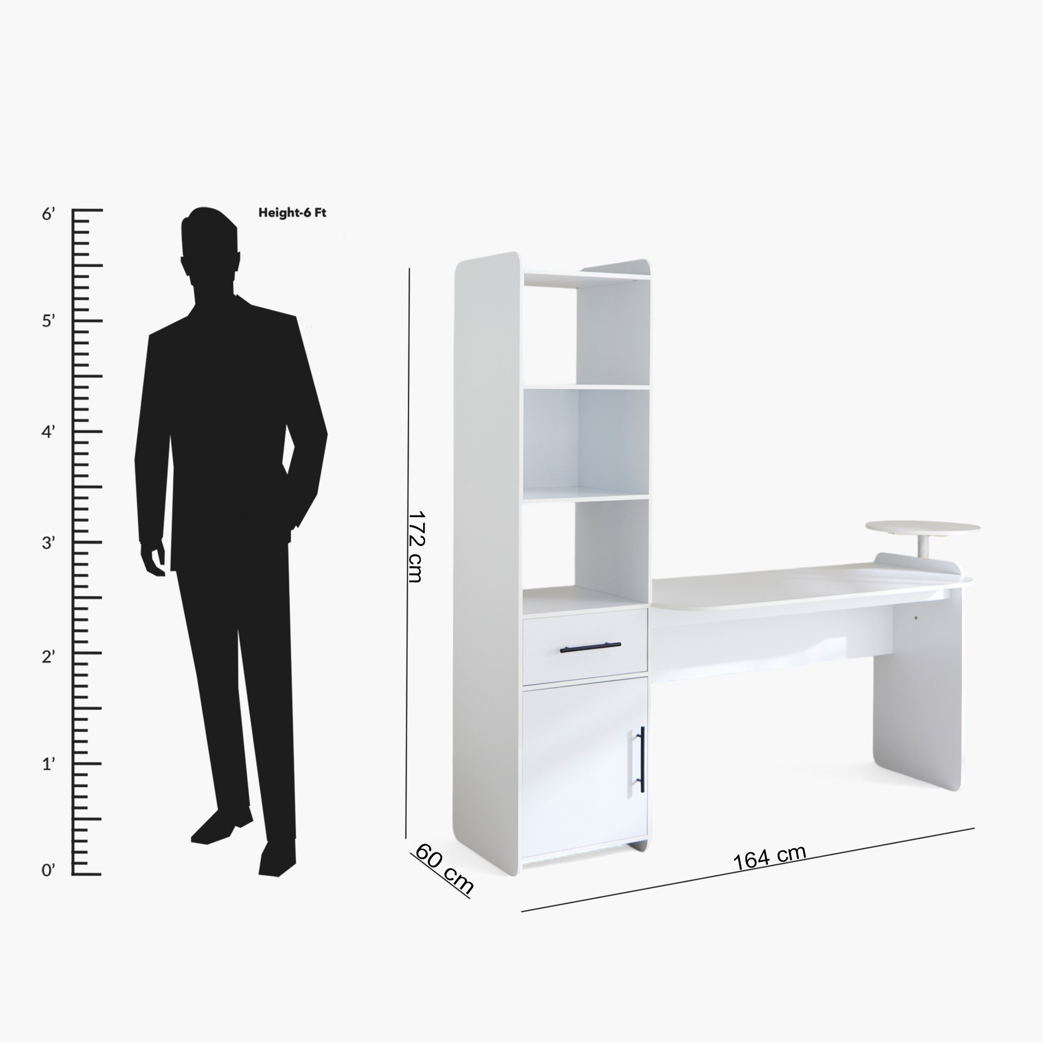مكتب دراسة بدرج وباب مع خزانة كتب من كارسون-hbxfurniture-office-desks-image-11