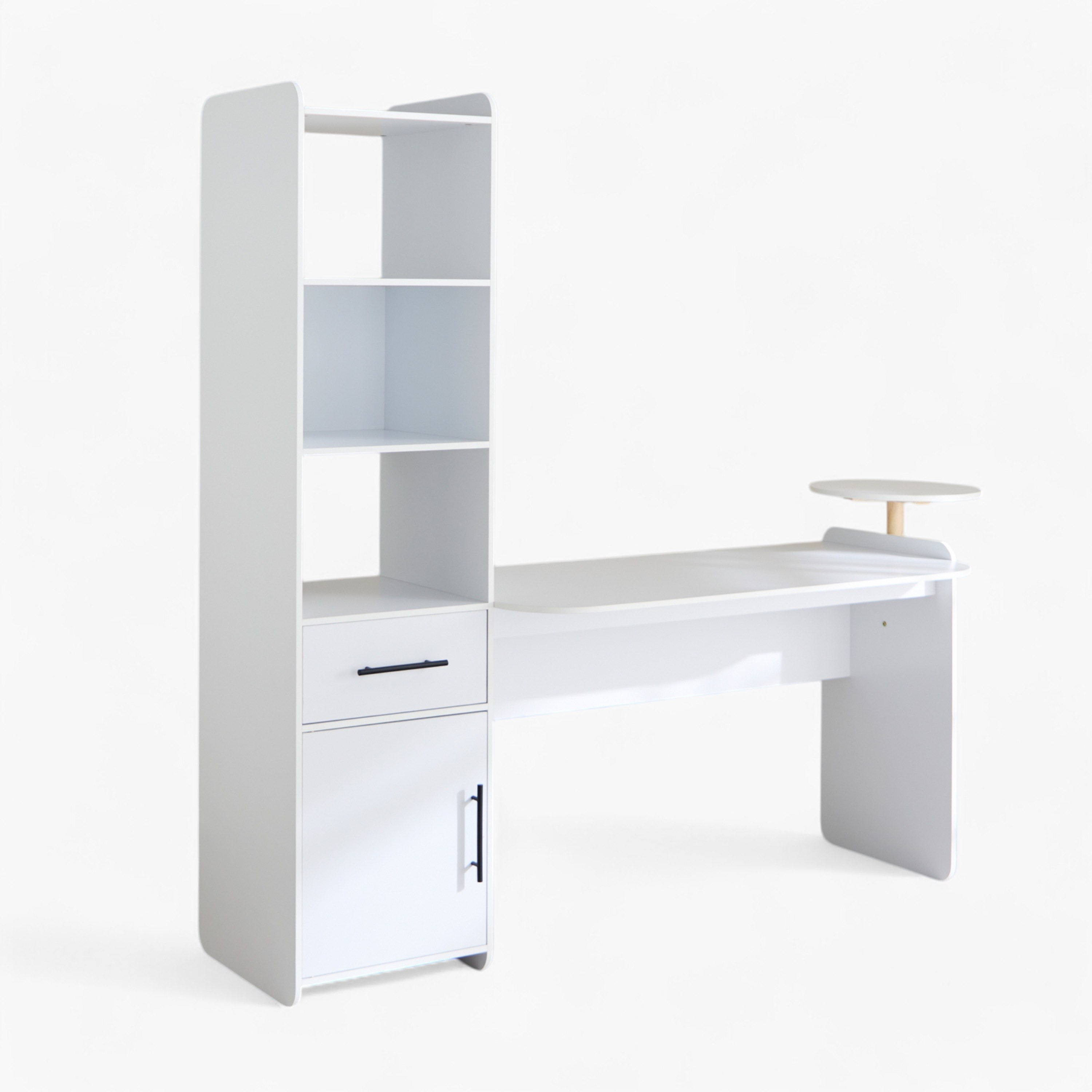 مكتب دراسة بدرج وباب مع خزانة كتب من كارسون-hbxfurniture-office-desks-image-2