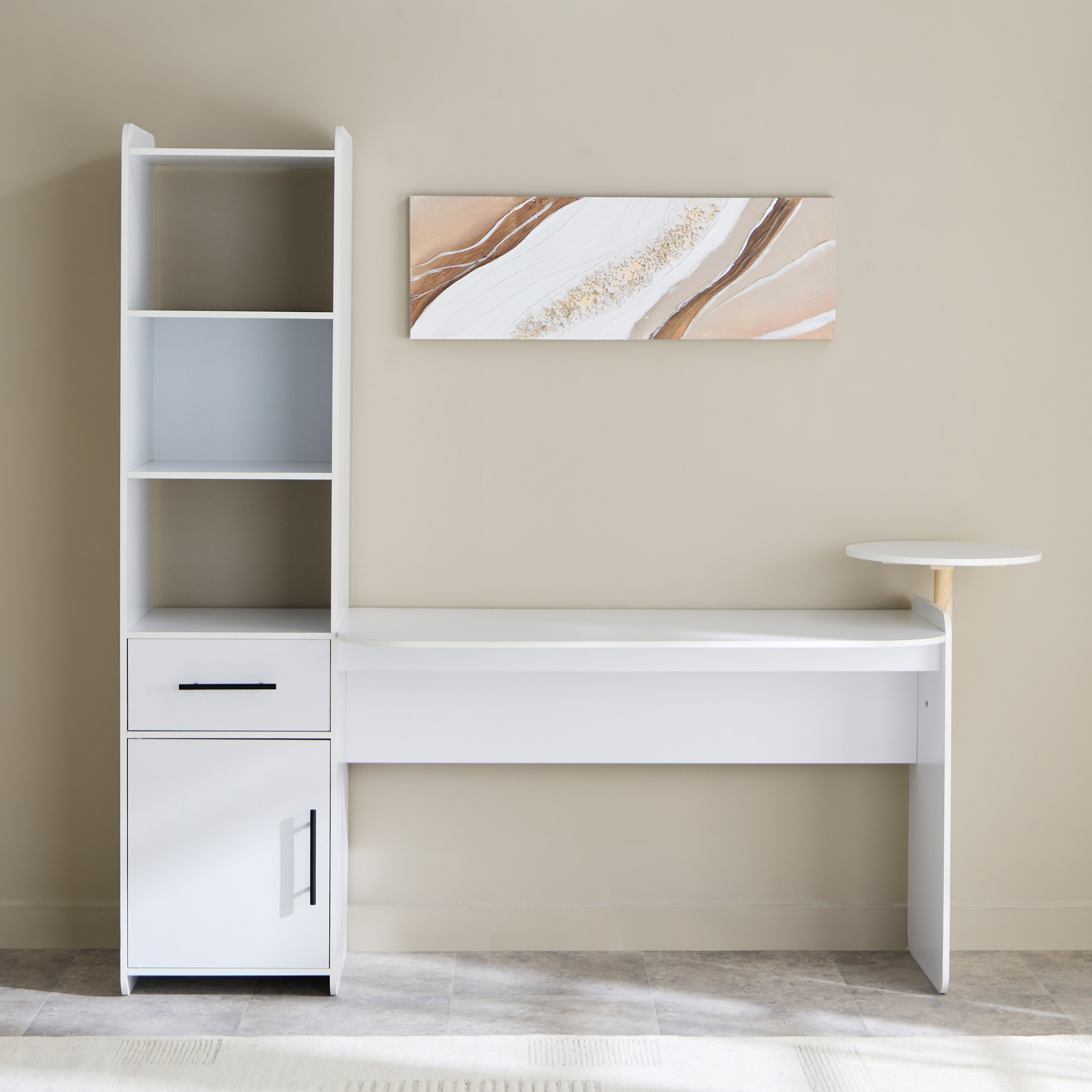 مكتب دراسة بدرج وباب مع خزانة كتب من كارسون-hbxfurniture-office-desks-image-4