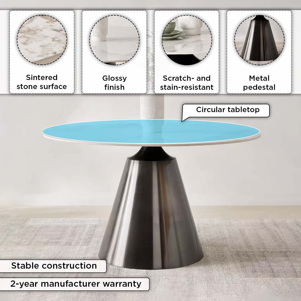 طاولة سفرة بسطح من الحجر المبلّد مستديرة بـ6 مقاعد من جريس-hbxdiningroom-diningtablesandsets-diningtables-sixseater-image-9