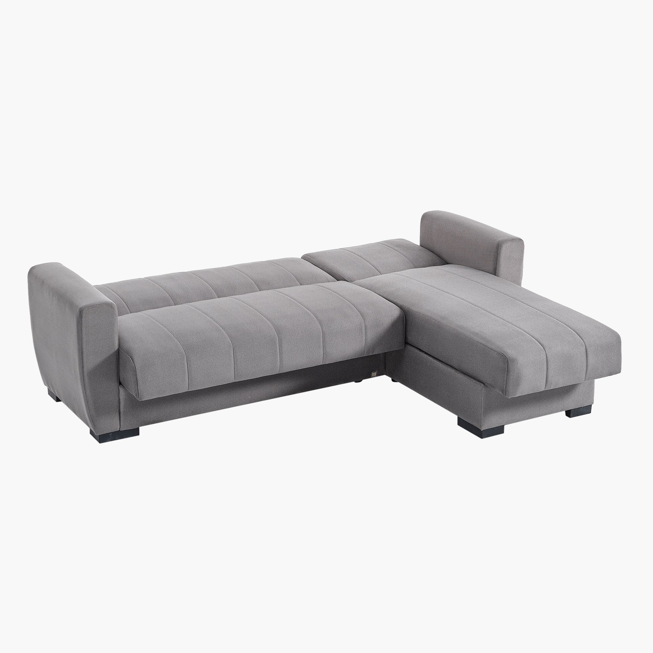كنبة سرير قماش ركنية قابلة للعكس 4 مقاعد بمساحة تخزين و 2 وسادة من أرمينا-hbxfurniture-livingroom-sofabeds-image-5