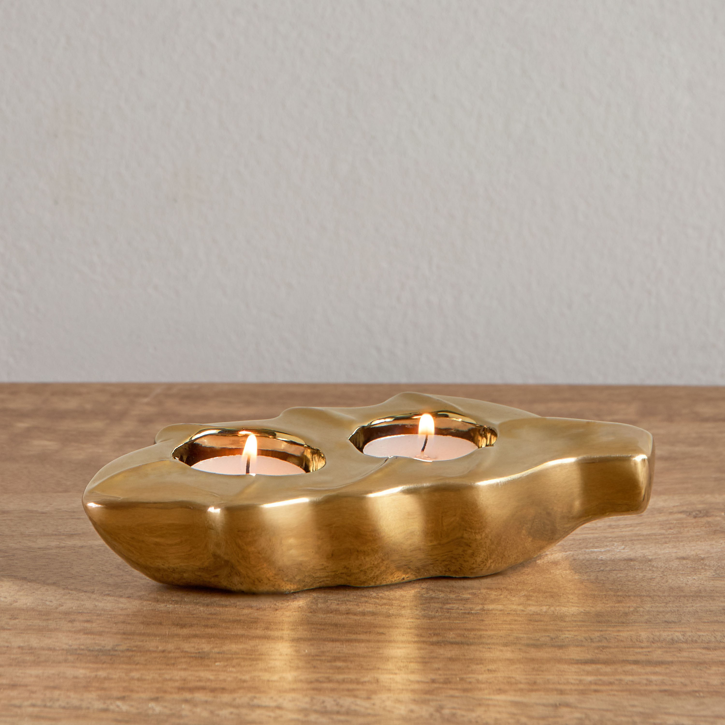 حامل شموع صغير على شكل ورقة سيراميك من فيوز - 17.5×8.5×4 سم-hbxlivingroom-decorandaccessories-candleholders-image-1