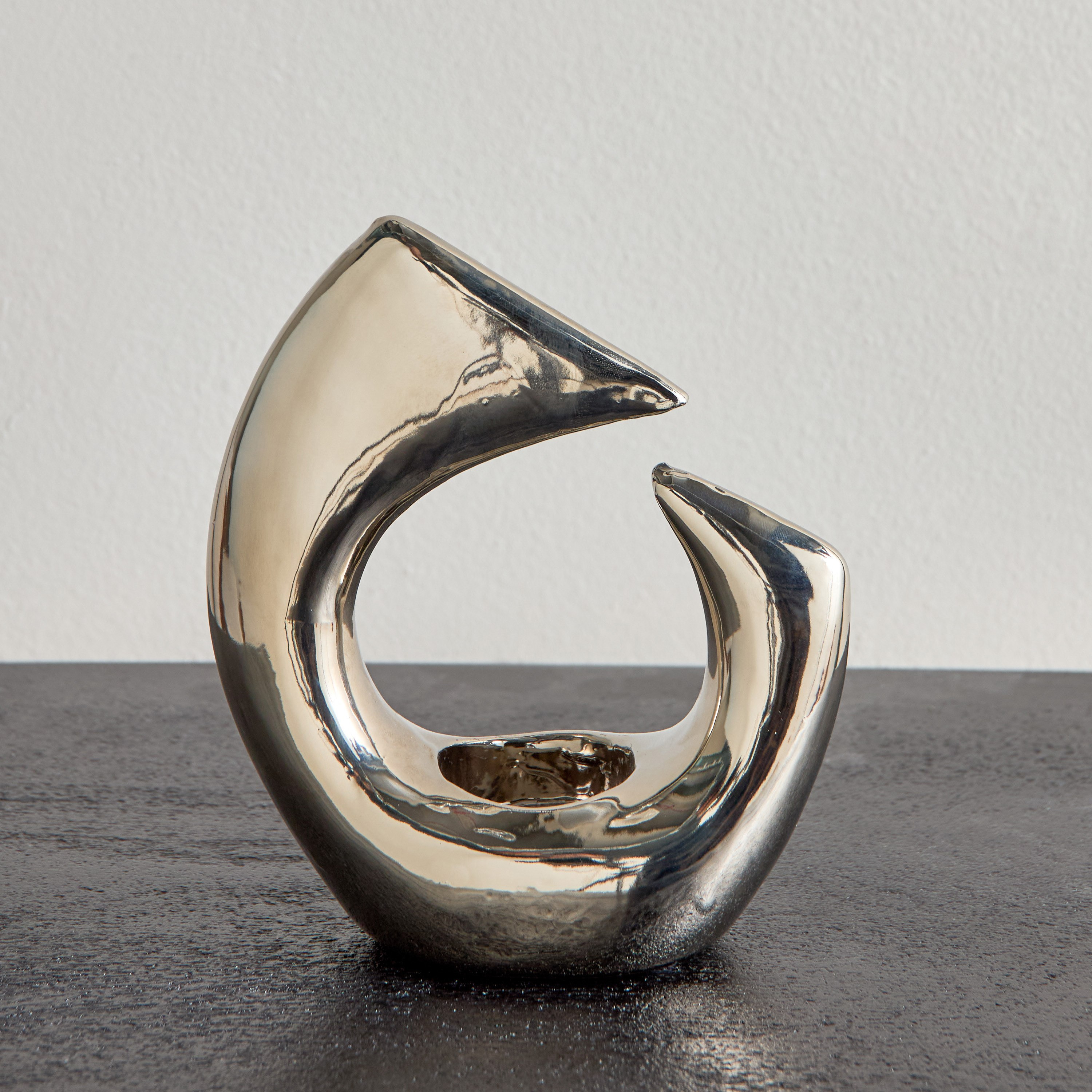 حامل شموع سيراميك تجريدي من فيوز - 14.5x6.7x16.7 سم-hbxlivingroom-decorandaccessories-candleholders-image-2