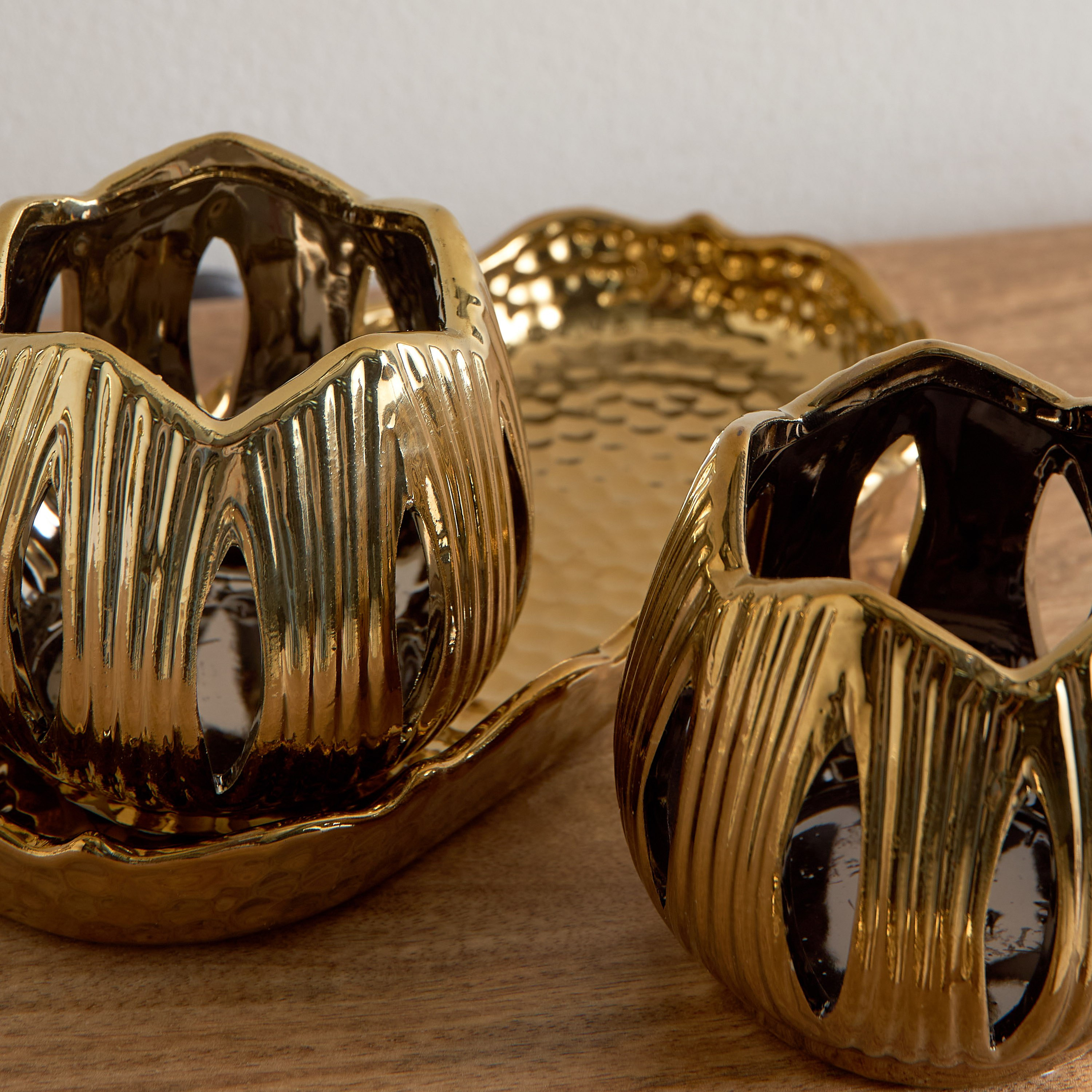 طقم حاملات شموع من قطعتين مع صينية من فيوز-hbxlivingroom-decorandaccessories-candleholders-image-3