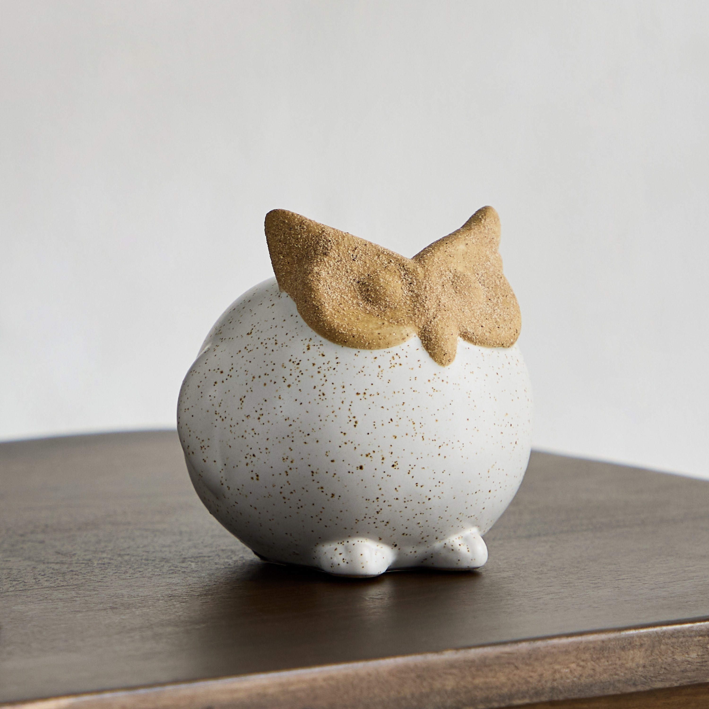 بومة ديكور سيراميك مزدوجة الملمس من بليث - 8.9x8.9x8.2 سم-hbxhomeware-homedecor-figurinesandornaments-image-1