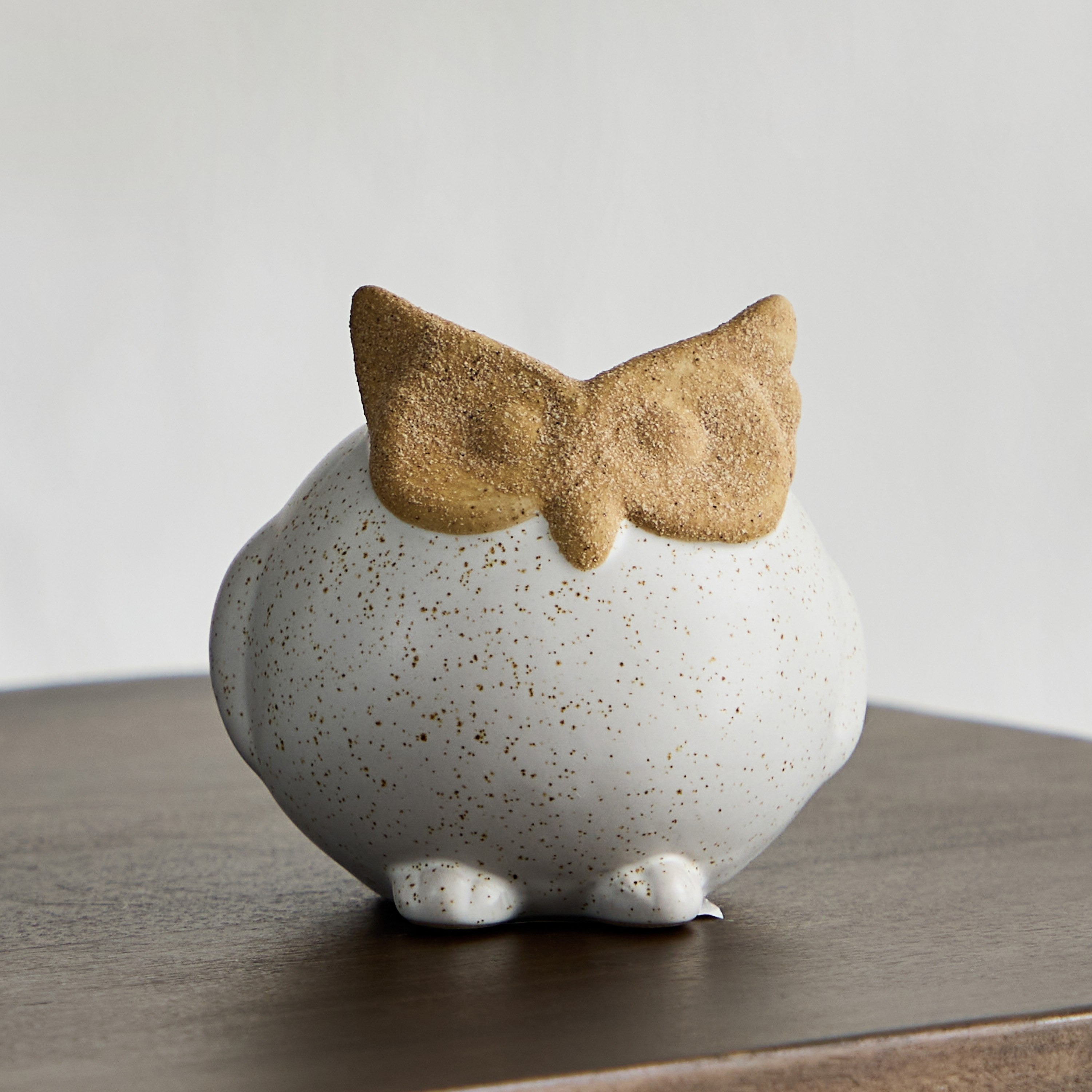 بومة ديكور سيراميك مزدوجة الملمس من بليث - 8.9x8.9x8.2 سم-hbxhomeware-homedecor-figurinesandornaments-image-2
