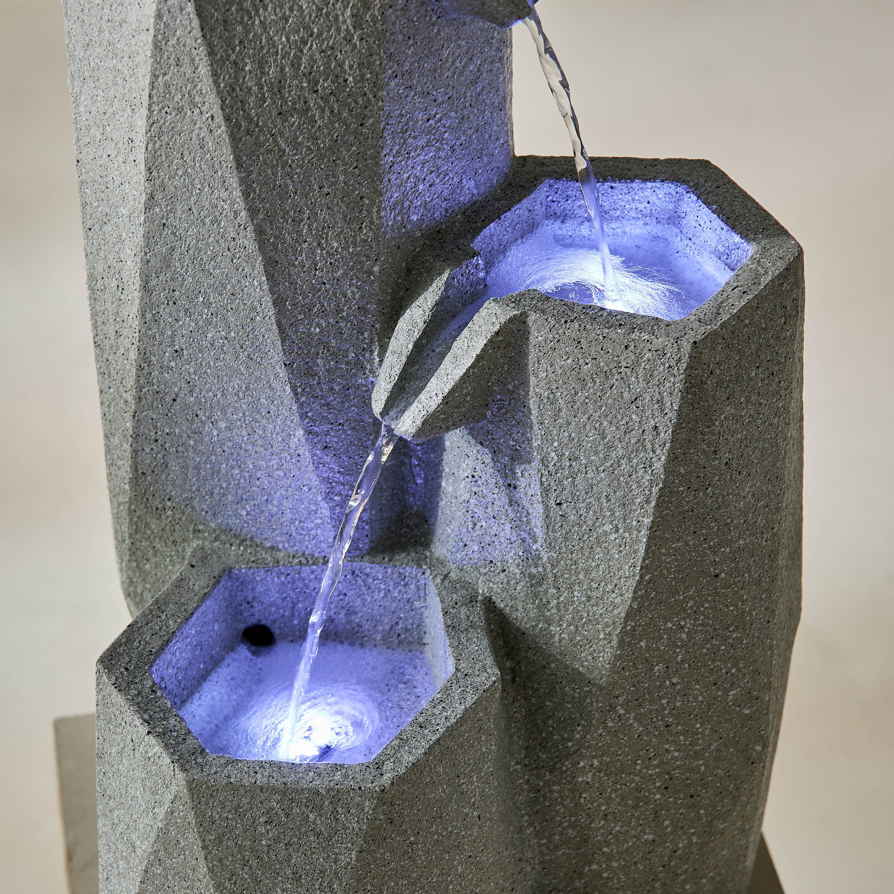 نافورة بتصميم مجرد وإضاءة إل إي دي من أديل - 32x31x50 سم-hbxhomeware-gardenandoutdoor-outdoorfountain-image-2