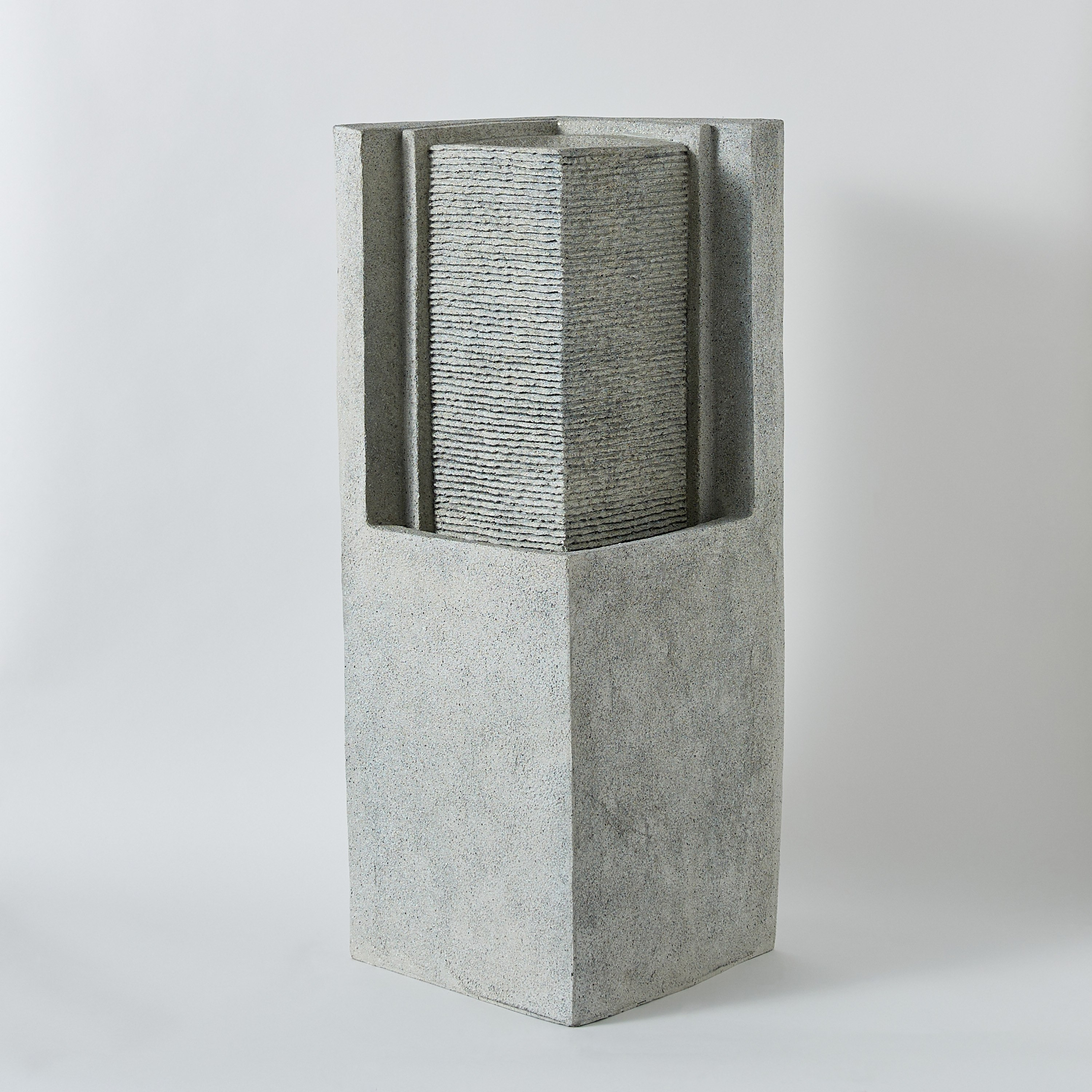 نافورة حجر خارجية بإضاءة إل إي دي من أديل - 34x34x90 سم-hbxhomeware-gardenandoutdoor-outdoorfountain-image-5