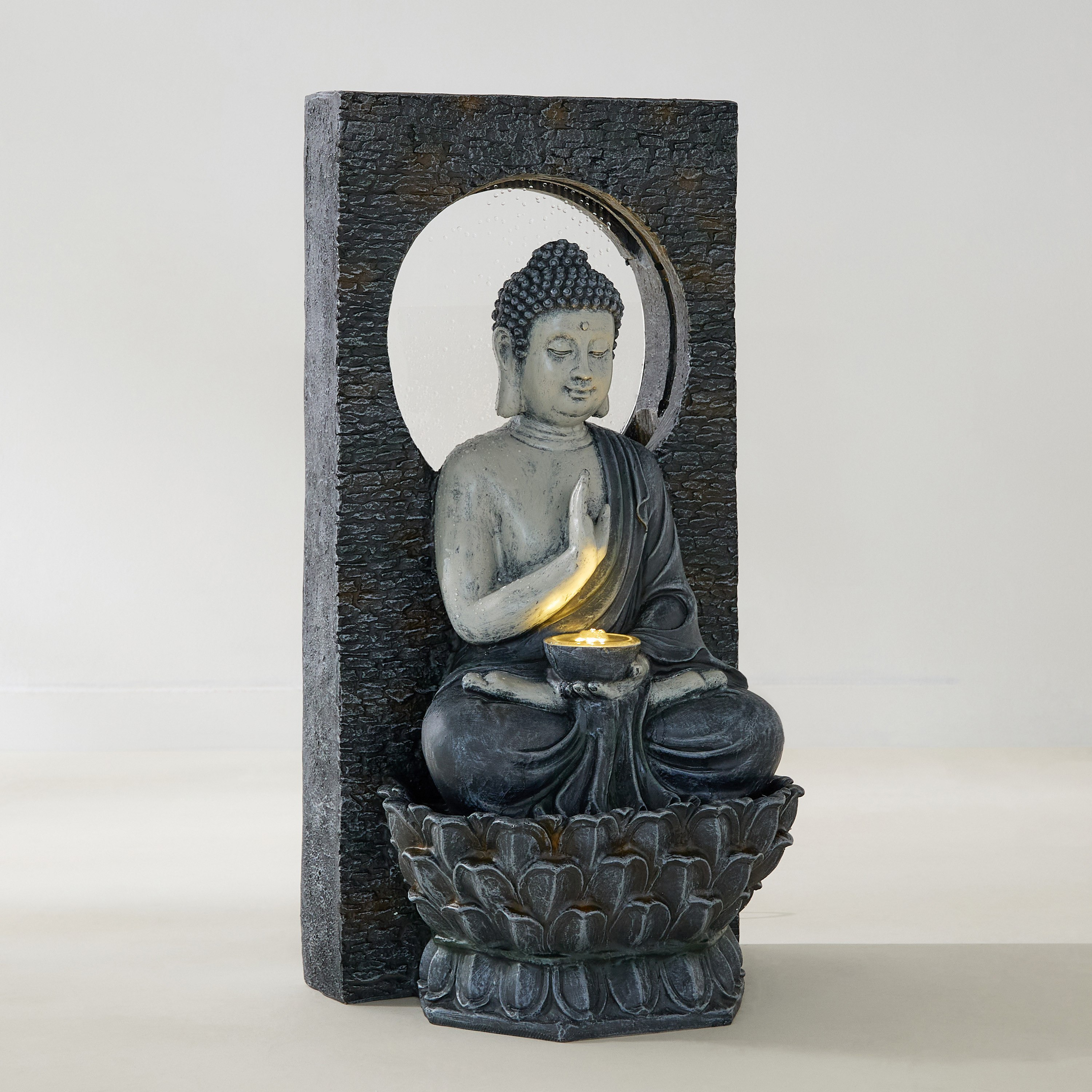 Divine Buddha Outdoor Fountain with LED - 48x40x96 cm-hbxhomeware-gardenandoutdoor-outdoorfountain-image-1