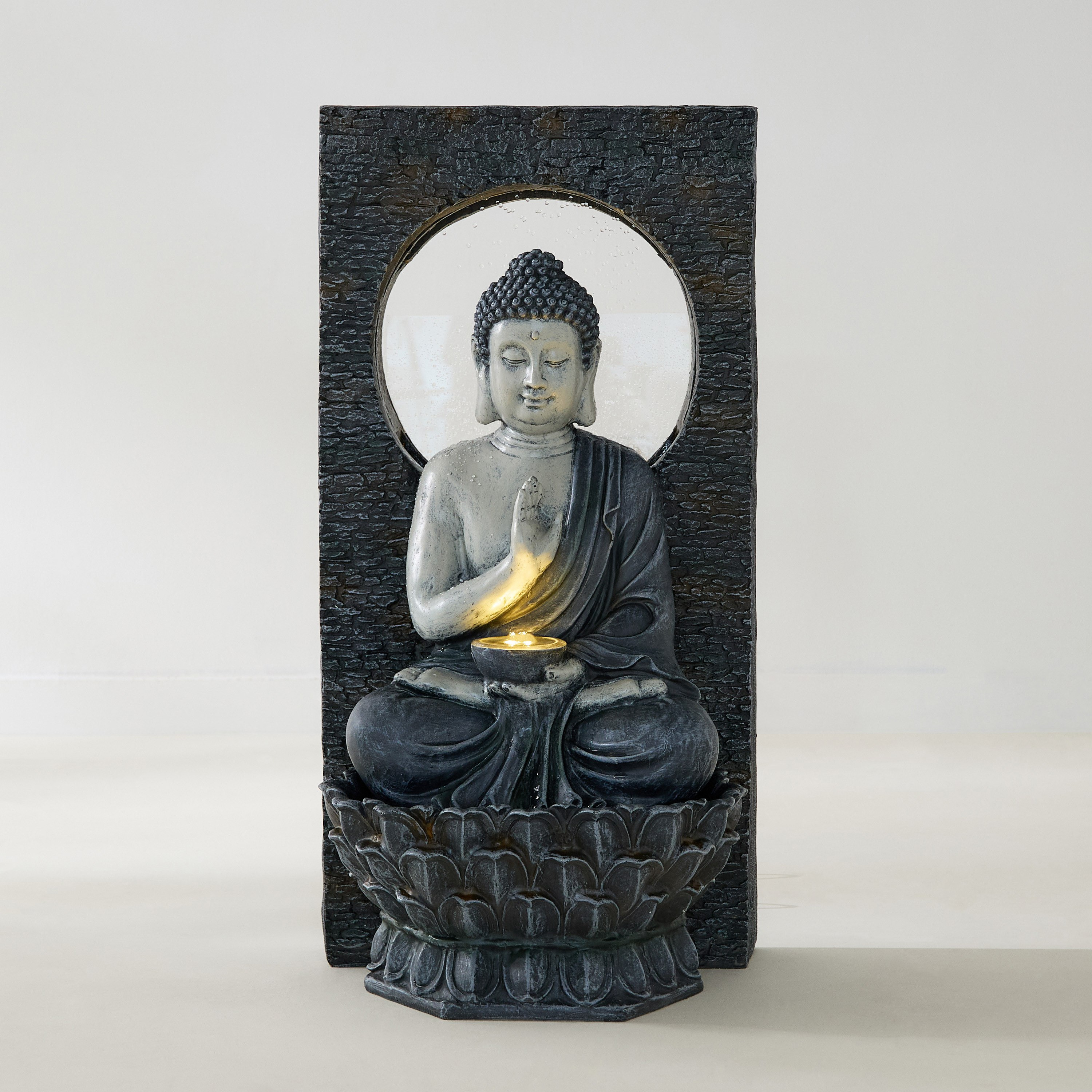 Divine Buddha Outdoor Fountain with LED - 48x40x96 cm-hbxhomeware-gardenandoutdoor-outdoorfountain-image-2