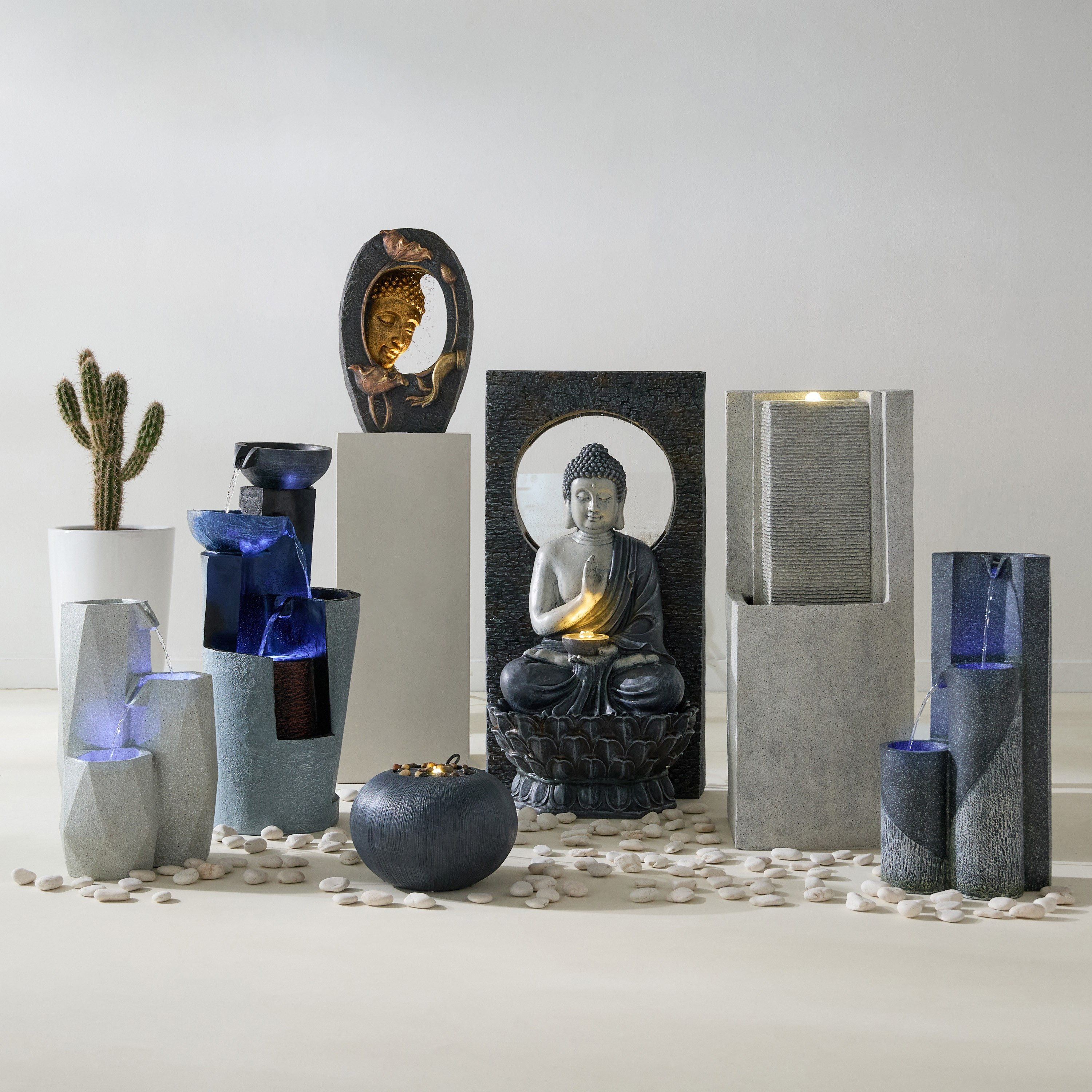 Divine Buddha Outdoor Fountain with LED - 48x40x96 cm-hbxhomeware-gardenandoutdoor-outdoorfountain-image-4