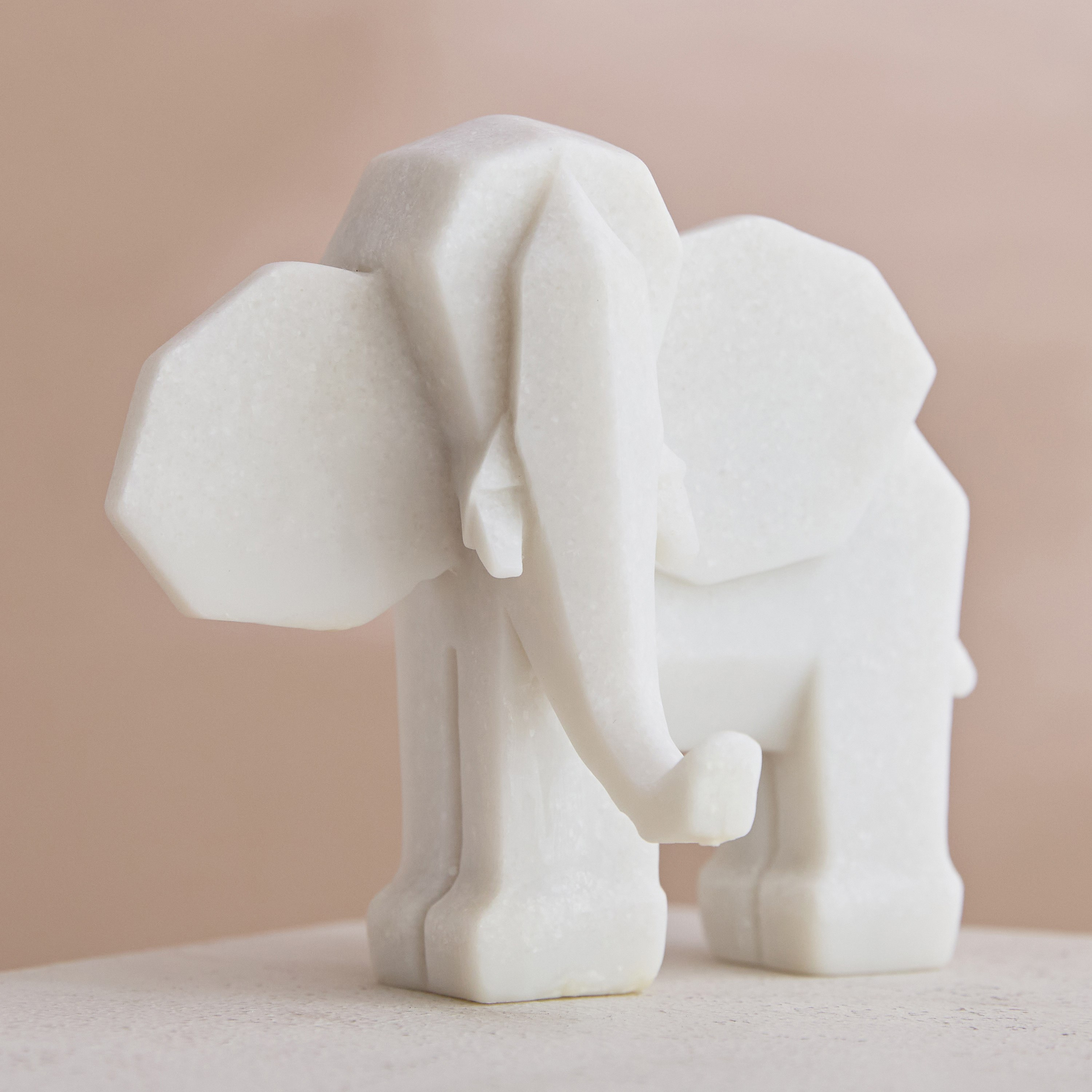 Verdant Polyresin Elephant Accent in Sand Finish - 13.5x7.5x11.5 cm-hbxhomeware-homedecor-figurinesandornaments-image-1