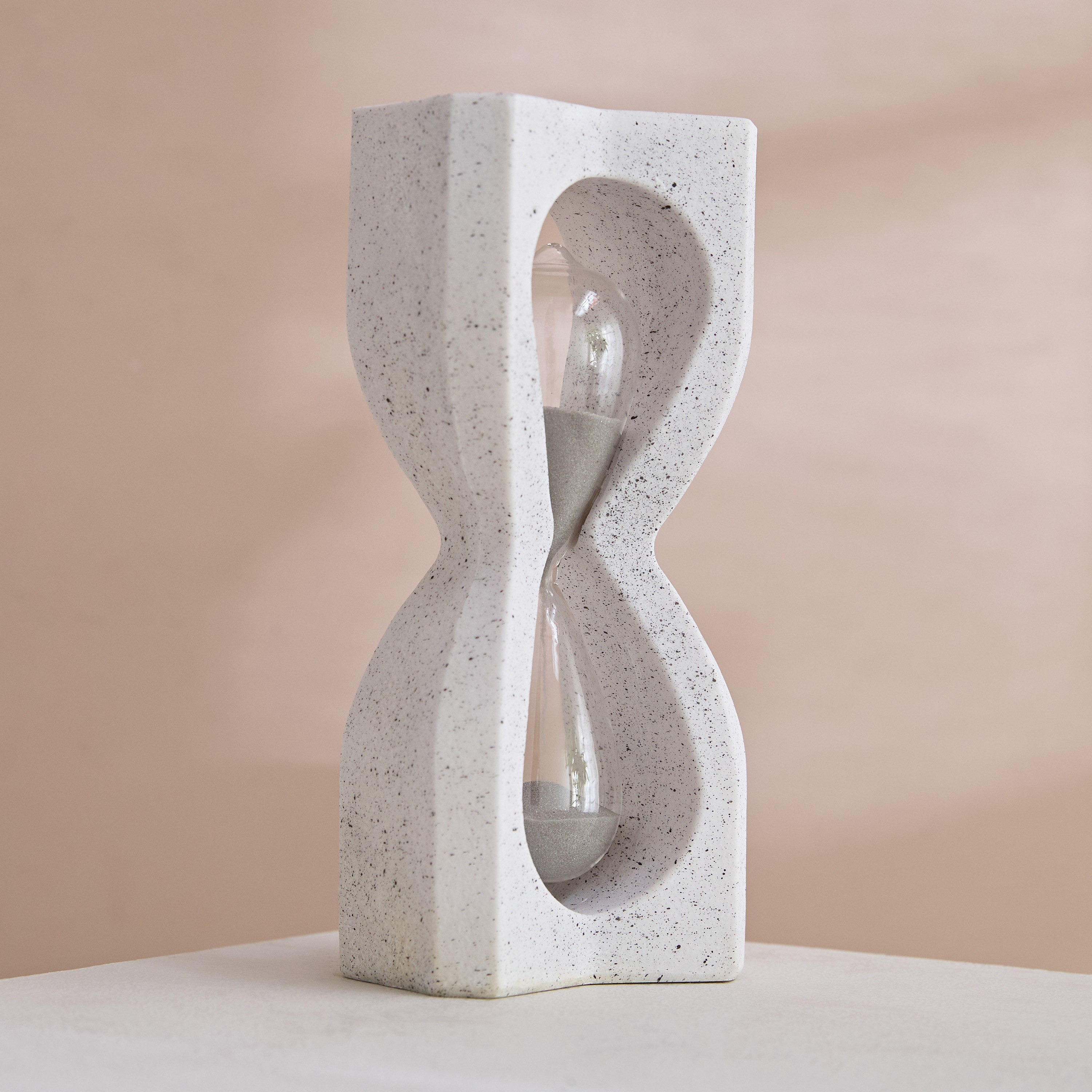 ساعة رملية بوليريسين بتشطيب رملي من فيردانت - 10x7x22.7 سم-hbxhomeware-homedecor-figurinesandornaments-image-2