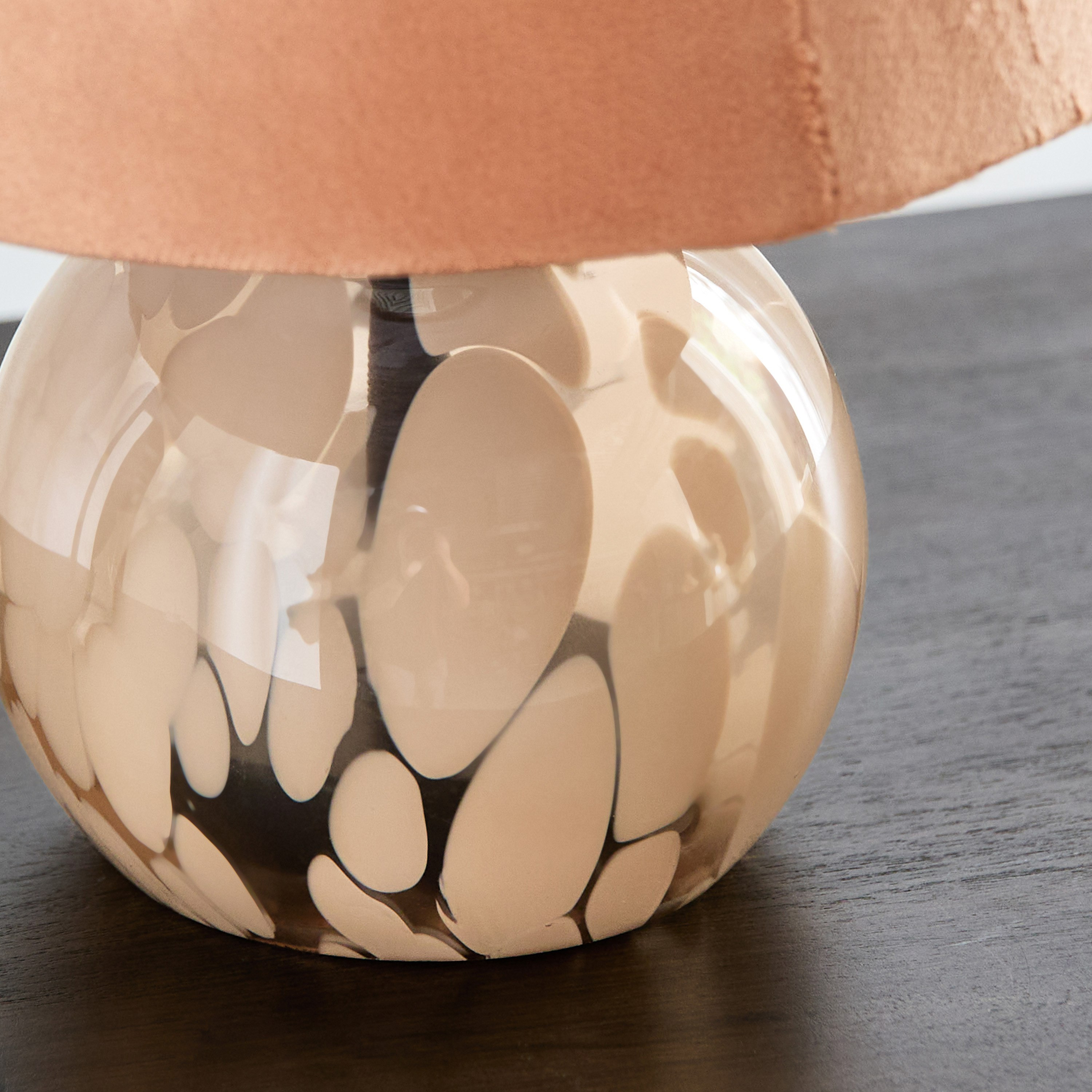 Auden LED Bulb Lamp with Speckle Glass Base - 17.2x17.2x24 cm-hbxbedroom-lighting-tablelamps-image-3