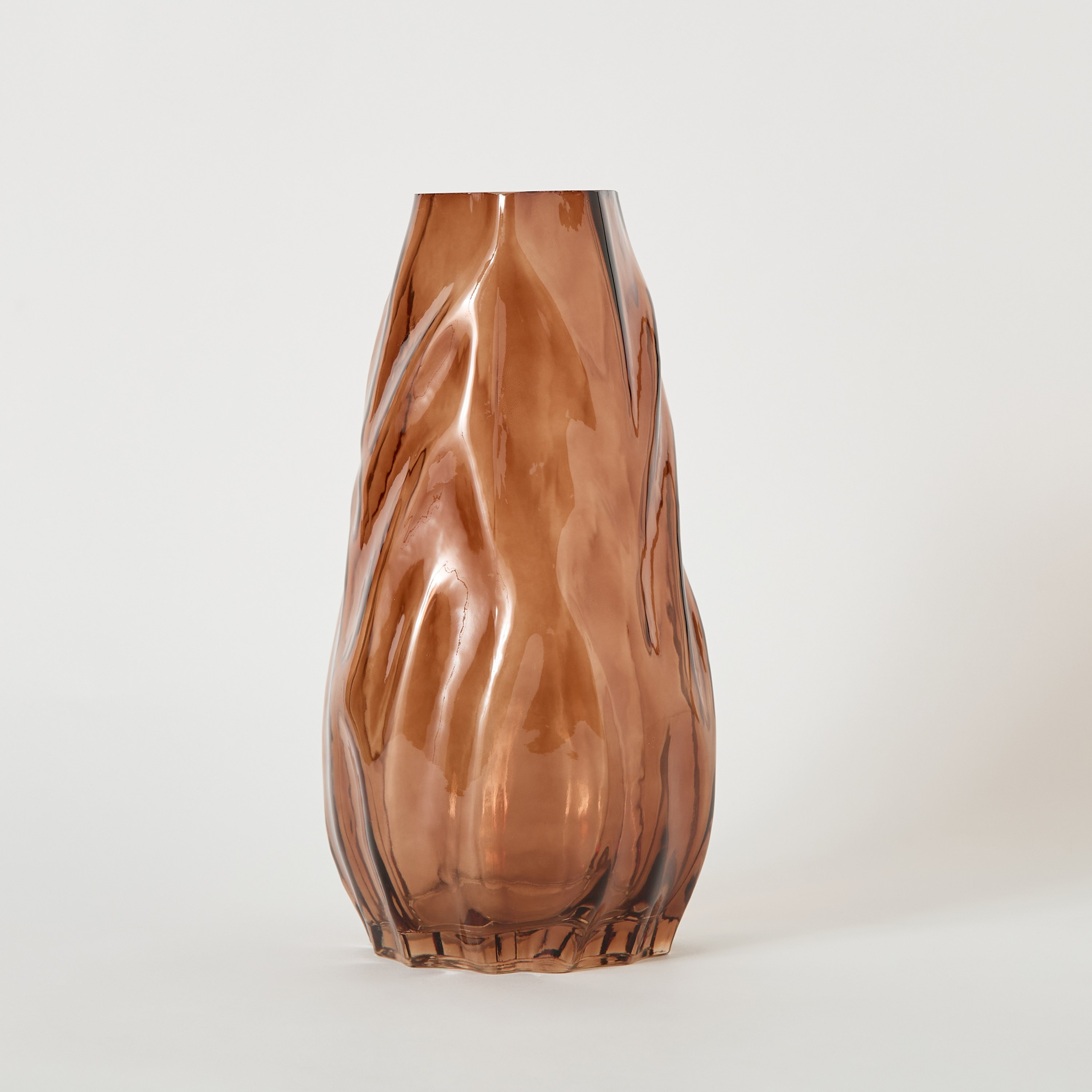 مزهرية زجاجية عضوية من أودن- 15x15x28 سم-hbxhomeware-hbxdecorandfurnishings-image-4