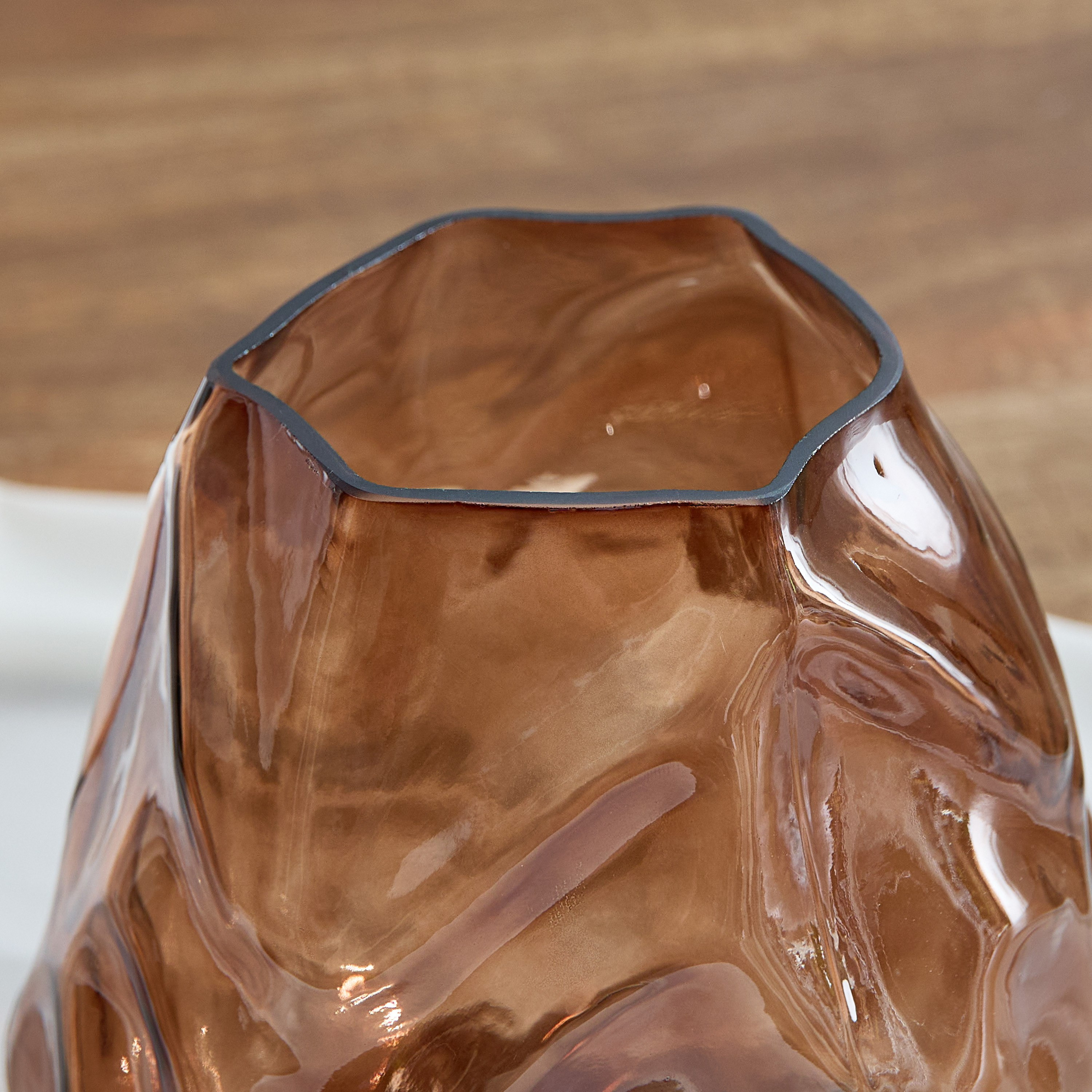 مزهرية زجاجية عضوية - بودن- 17x17x17.3 سم-hbxhomeware-hbxdecorandfurnishings-image-3
