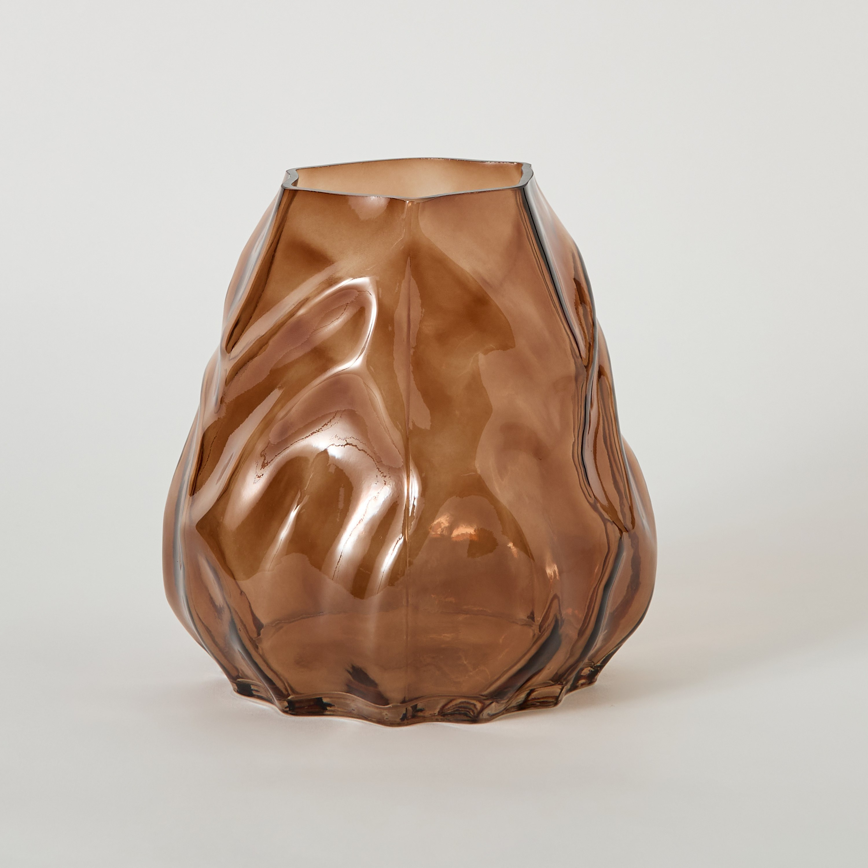 مزهرية زجاجية عضوية - بودن- 17x17x17.3 سم-hbxhomeware-hbxdecorandfurnishings-image-5