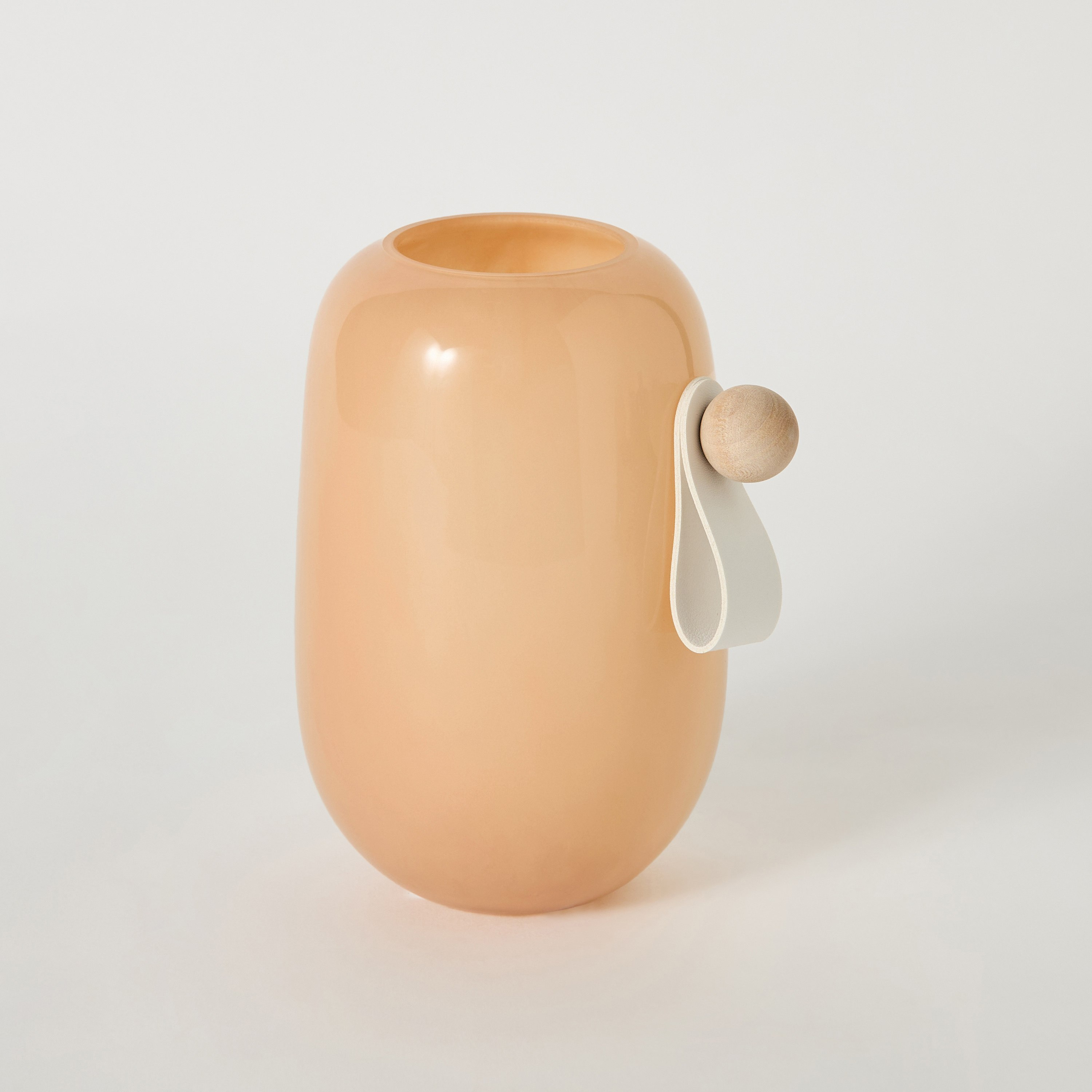 Auden Glass Vase with Leather Handle - 15x12x16 cm-hbxhomeware-hbxdecorandfurnishings-image-5