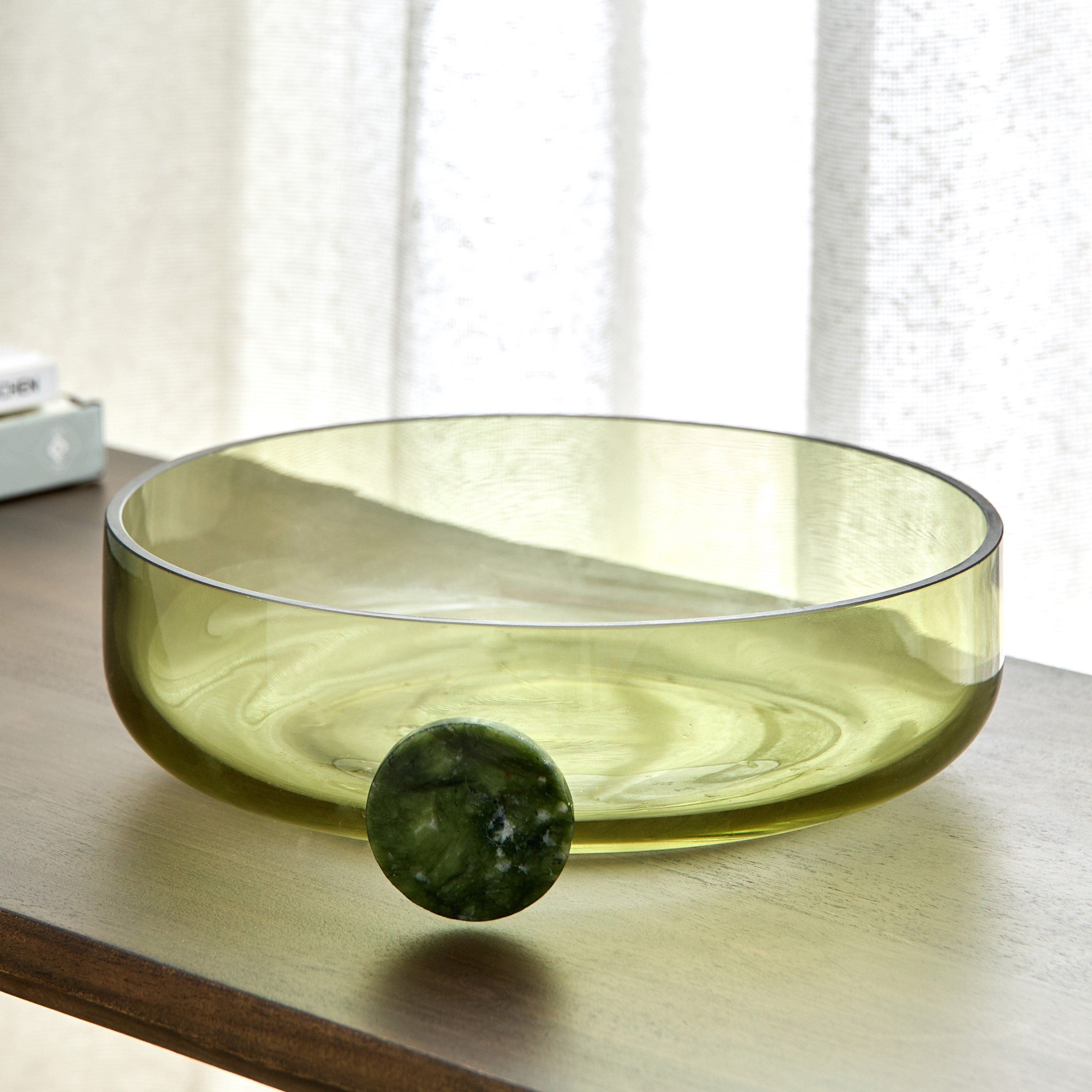 وعاء ديكور زجاج بمقبض من أودن- 26x23x7 سم-hbxdecorandfurnishings-homeaccessories-bowls-image-5