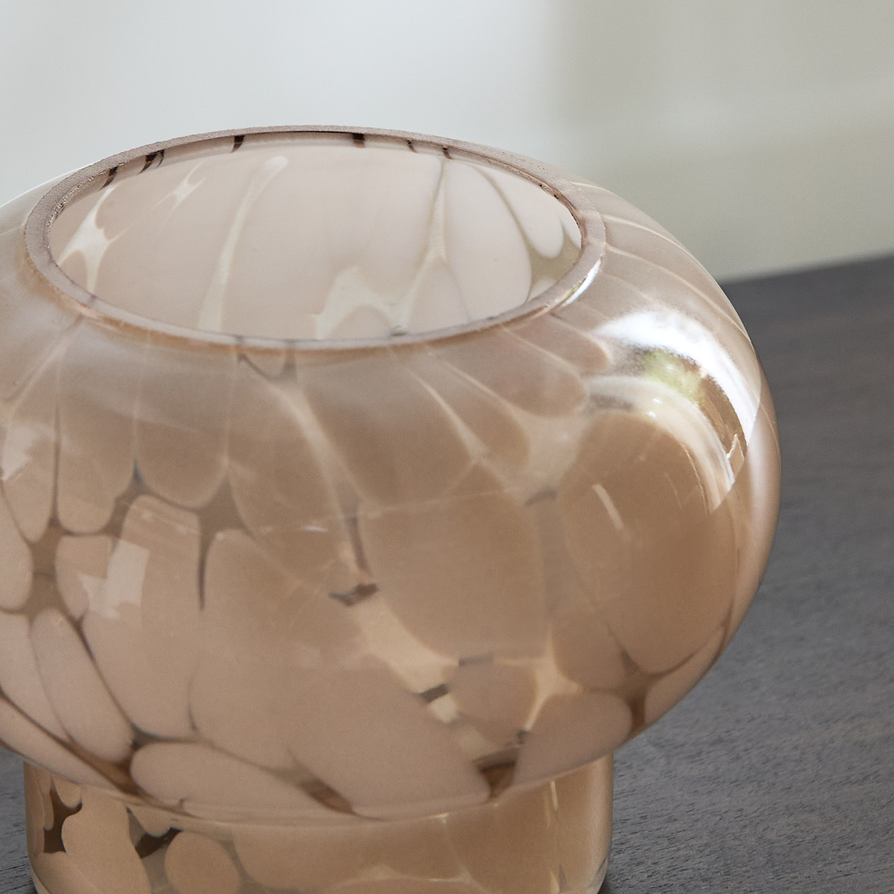 Auden Speckle Glass Candleholder - 12x12x9 cm-hbxlivingroom-decorandaccessories-candleholders-image-3