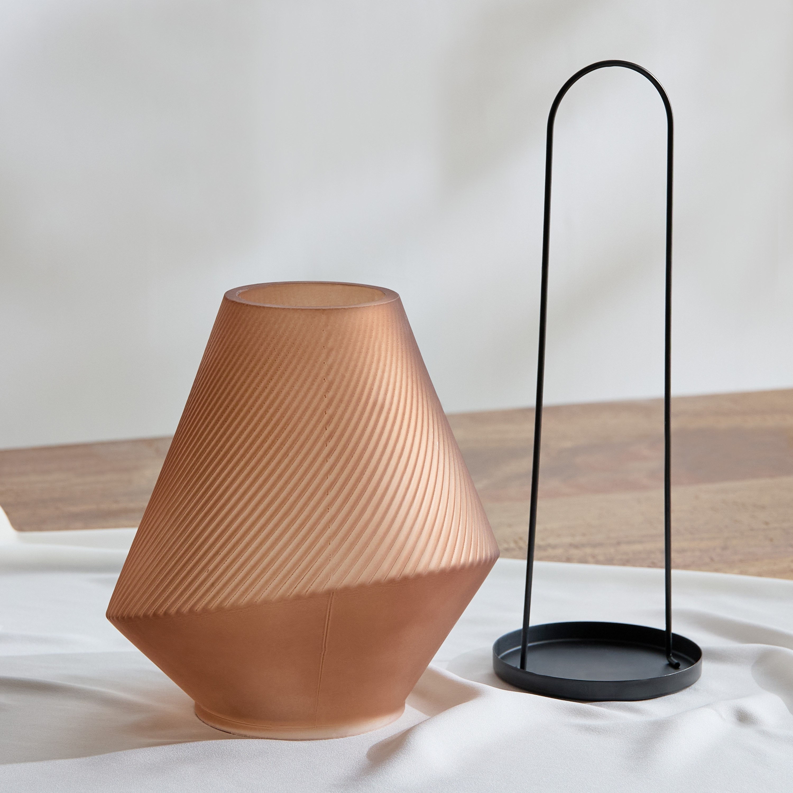 Auden Curved Glass Ribbed Lantern with Metal Handle - 18x18x30 cm-PROMO_HB_AE_B1G1_250925-image-3