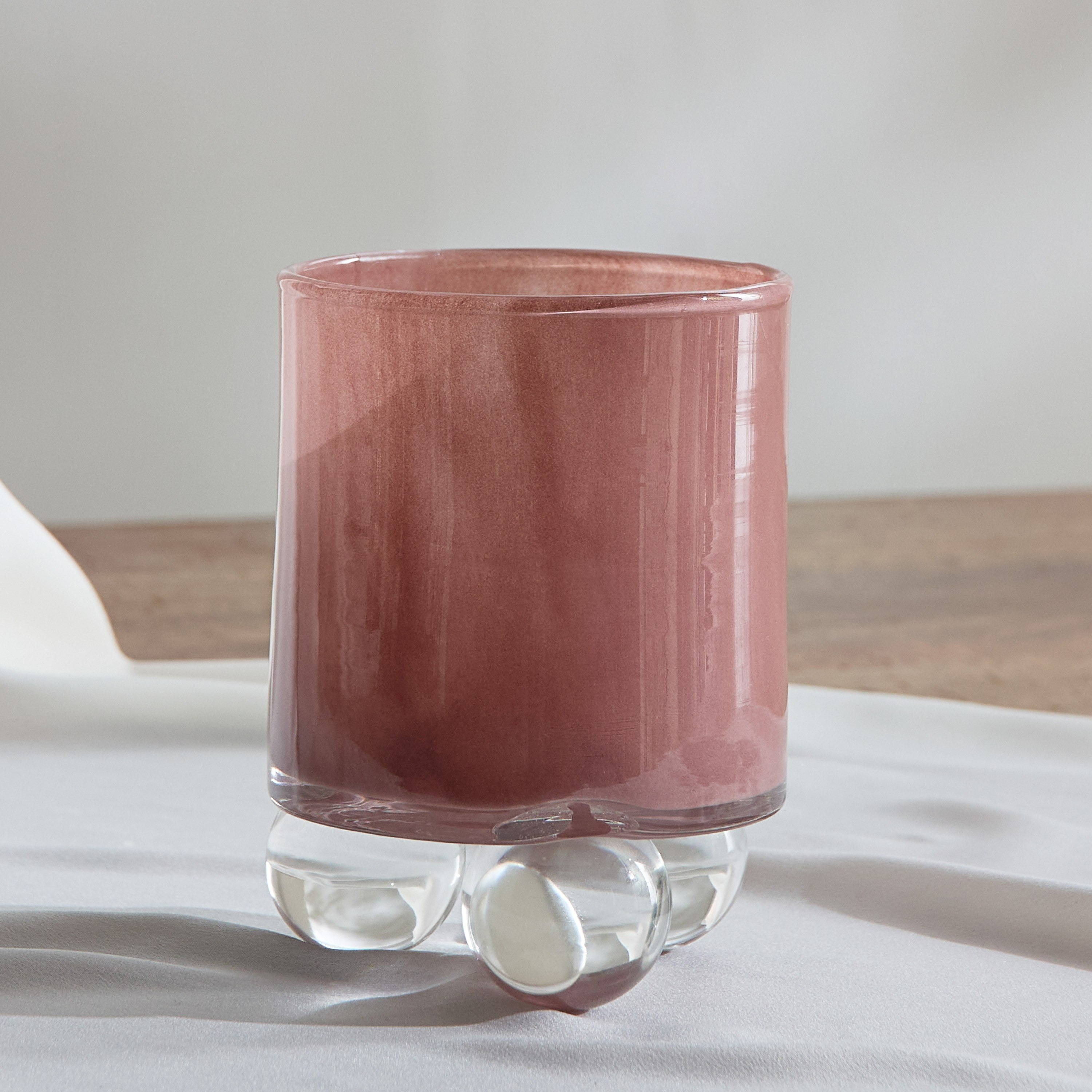 حامل شموع زجاج مع حامل زجاج مستدير من أودن - 10.5x10.5x13.9 سم-hbxlivingroom-decorandaccessories-candleholders-image-2