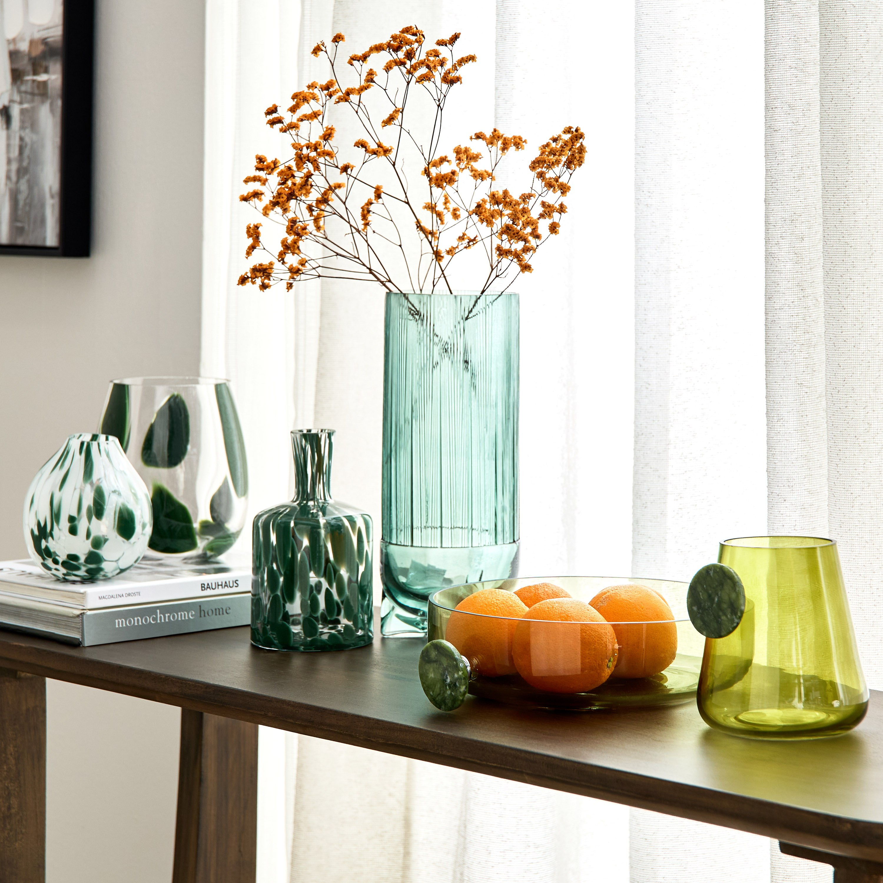 Auden Ribbed Glass Vase with Base - 11.3x11.3x28 cm-PROMO_HB_AE_B1G1_250925-image-4