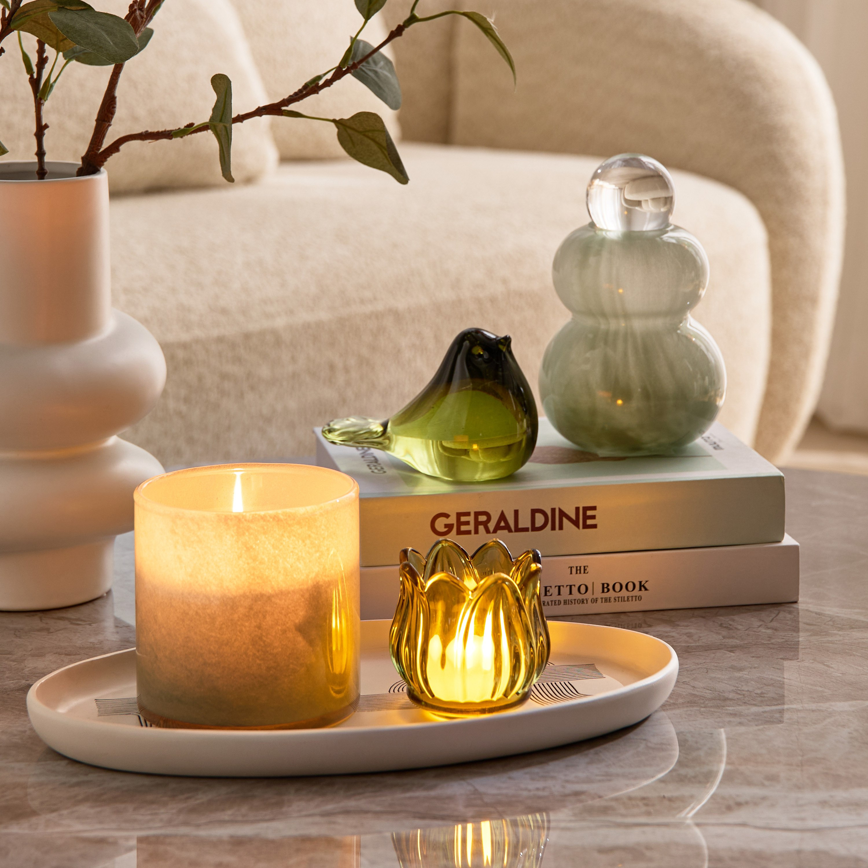 Auden Textured Glass Candleholder - 10x10x10 cm-hbxlivingroom-decorandaccessories-candleholders-image-4