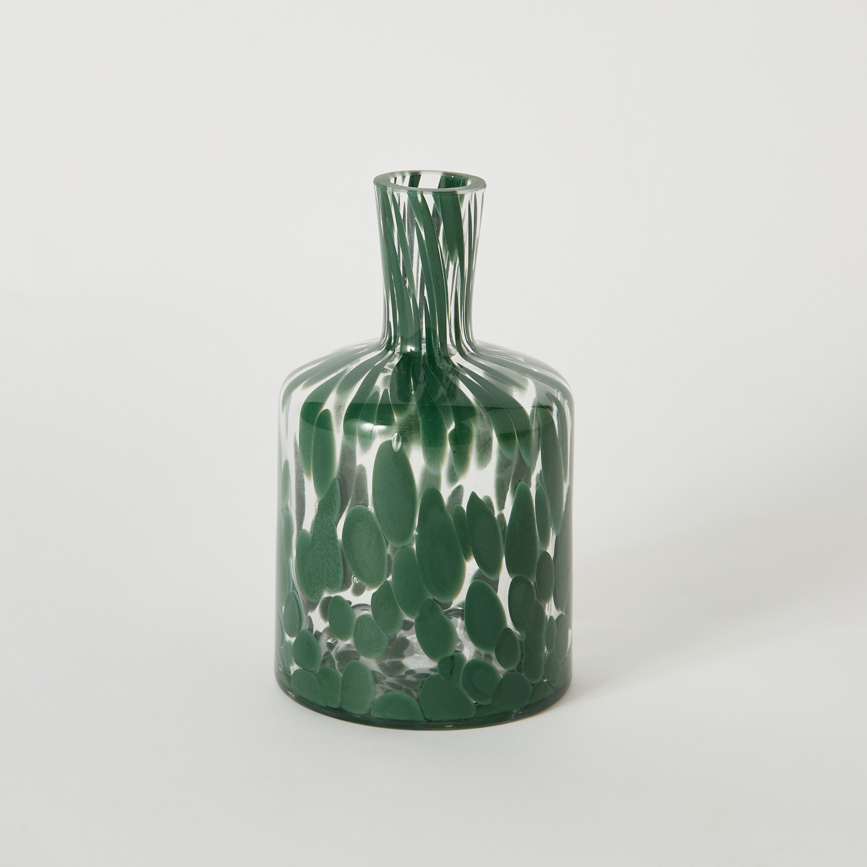 مزهرية زجاج مرقطة بفوهة قارورة من أودن - 10x10x17 سم-hbxhomeware-hbxdecorandfurnishings-image-5