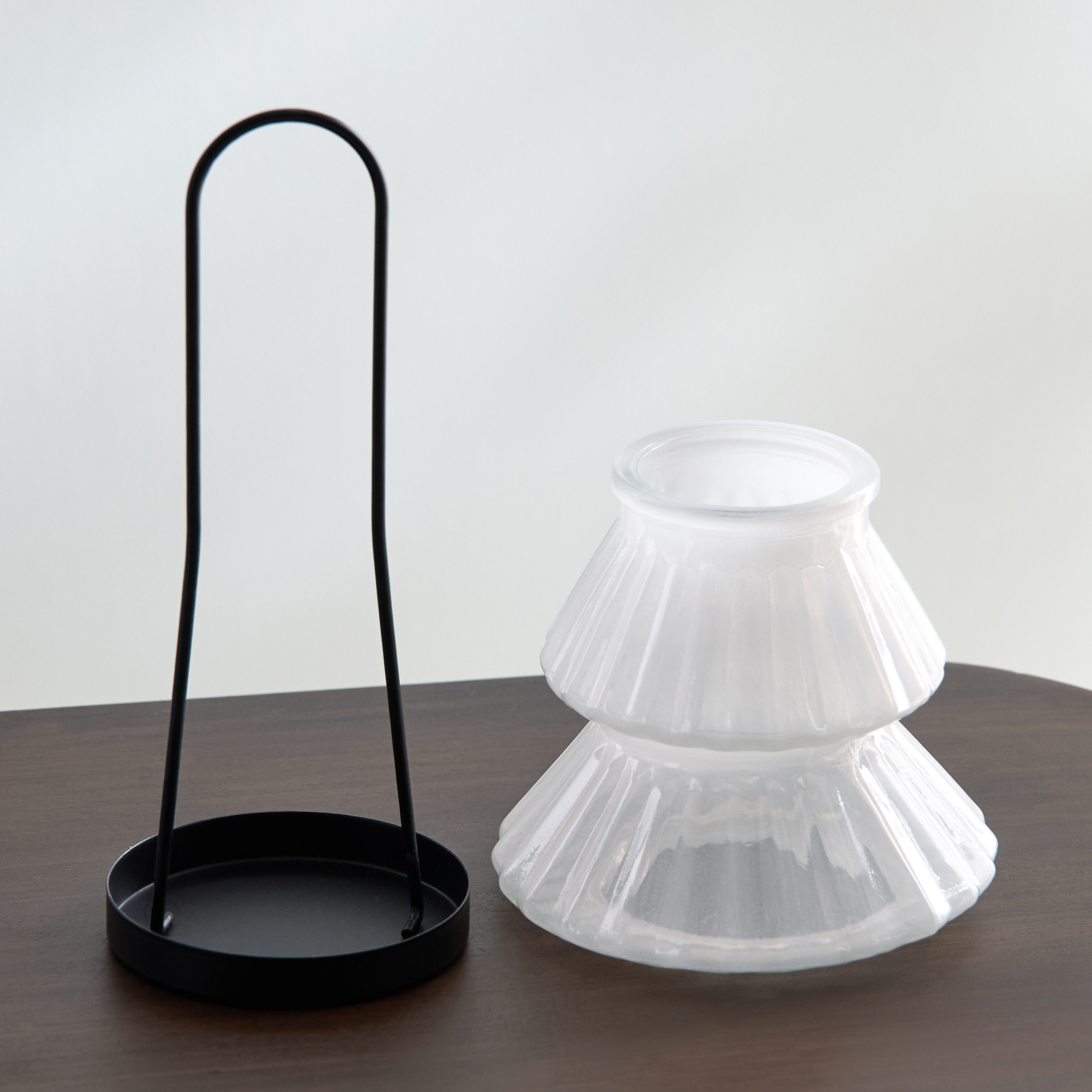 Auden Glass Lantern with Metal Handle - 12.5x12.5x20 cm-hbxdecorandfurnishings-homeaccessories-lanterns-image-3