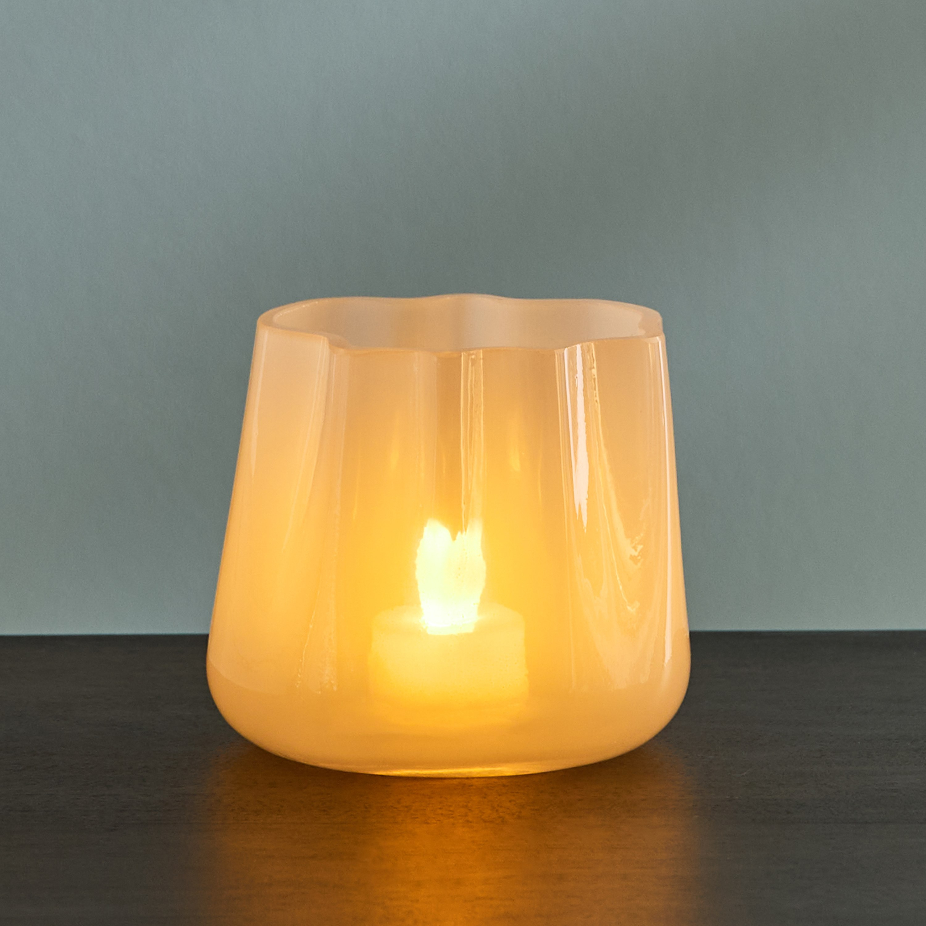 Auden Glass Tealight Holder - 11x10.9x9.6 cm-hbxlivingroom-decorandaccessories-candleholders-image-1