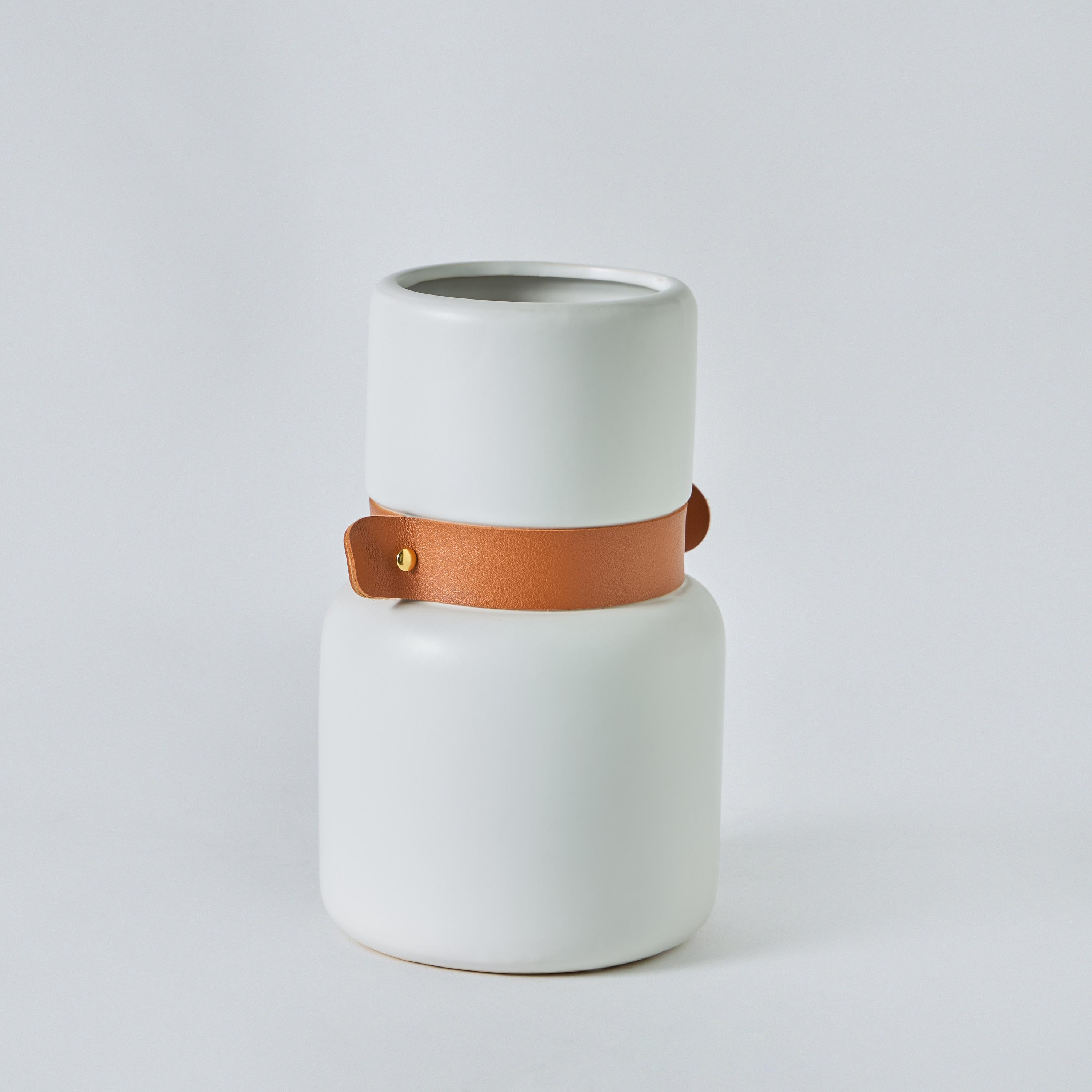 Tilden Ceramic Vase with PU Band - 14x14x23.5 cm-PROMO_HB_AE_B1G1_250925-image-5