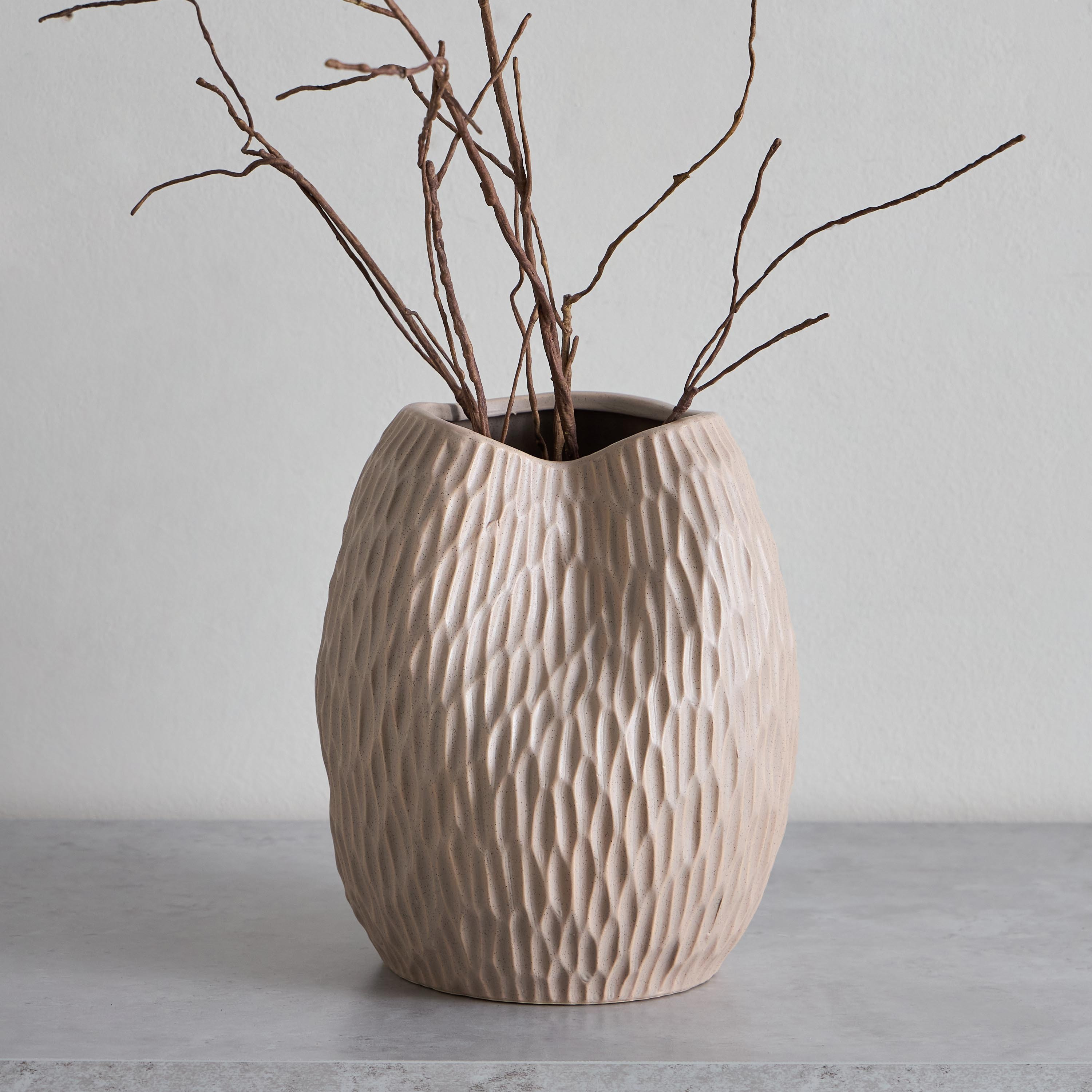 Tilden Organic Mold Ceramic Vase - 20.5x20.5x24.5 cm-hbxhomeware-hbxdecorandfurnishings-image-1