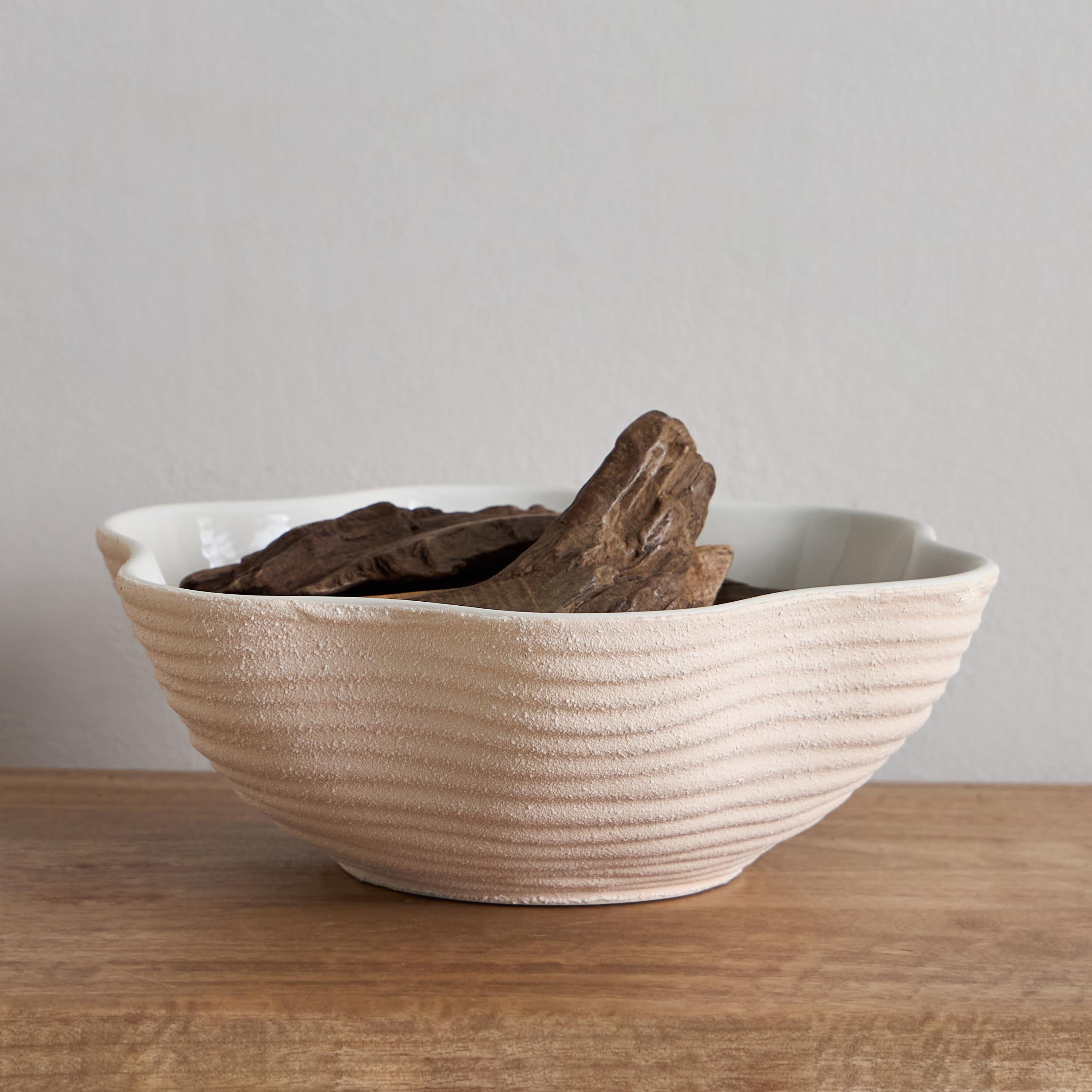 Tilden Natural Design Ceramic Deco Bowl - 25.5x25.5x8.5 cm-PROMO_HB_AE_B1G1_250925-image-1