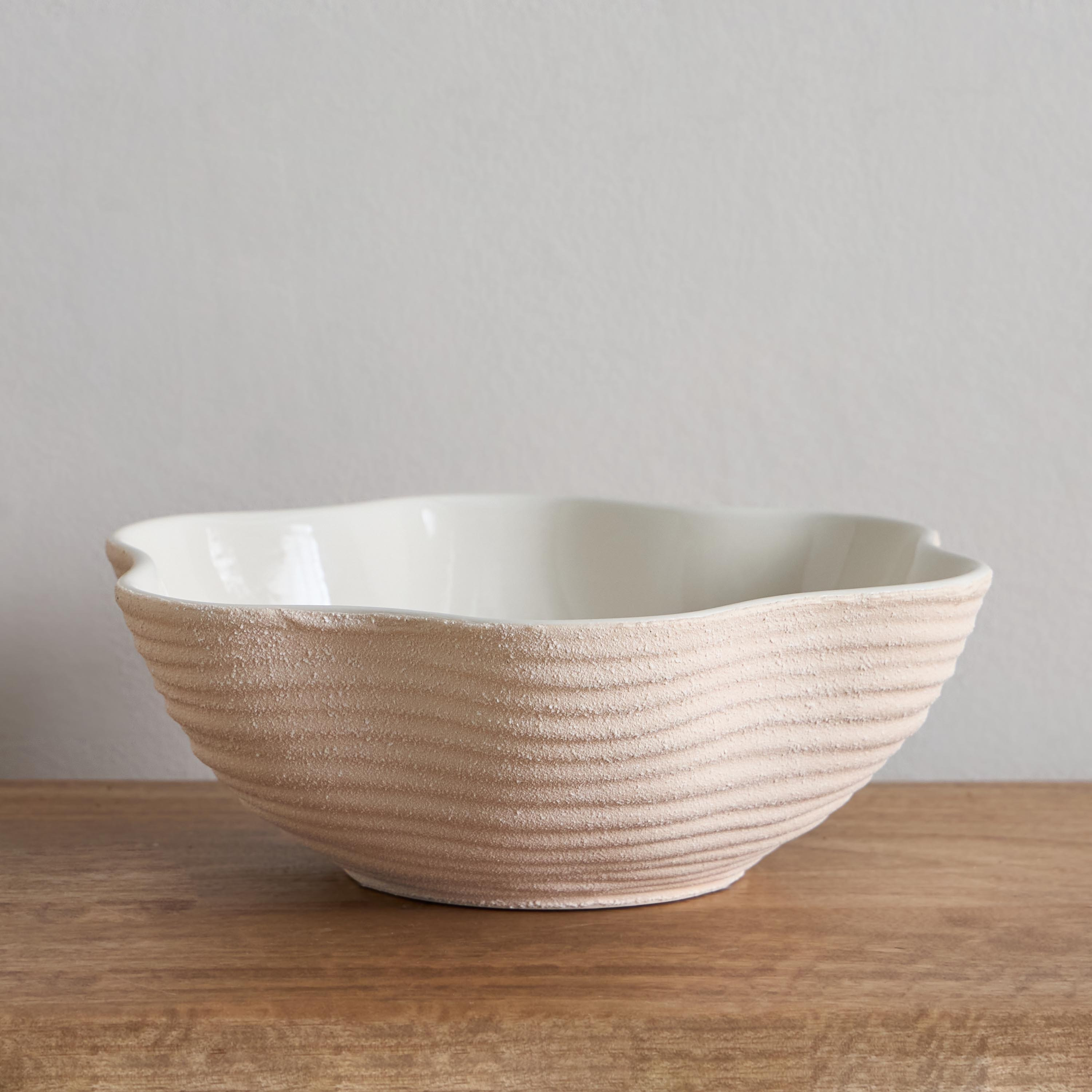 Tilden Natural Design Ceramic Deco Bowl - 25.5x25.5x8.5 cm-PROMO_HB_AE_B1G1_250925-image-2