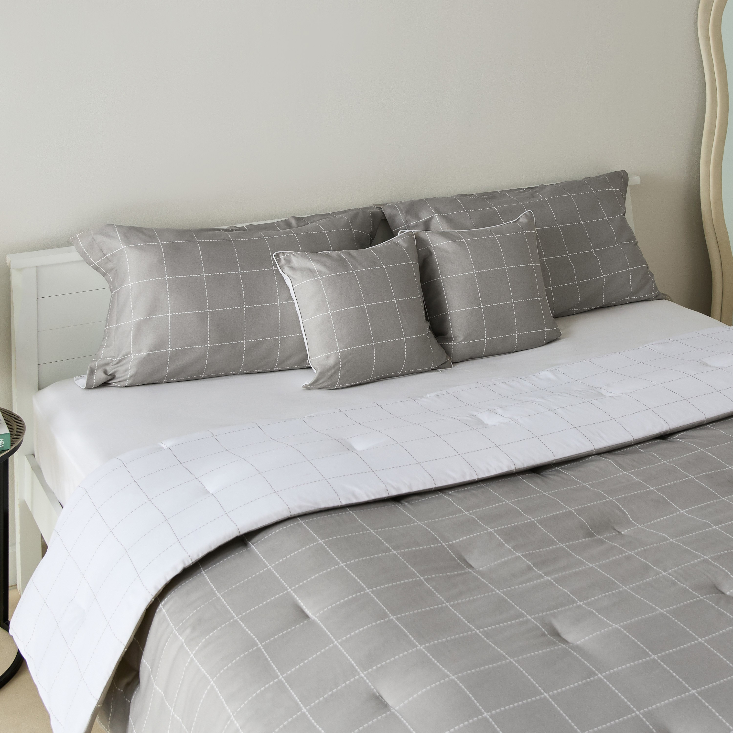 Lavish Blokify 5-Piece Printed Cotton King Comforter Set - 220X240 cm-hbxhomeware-hbxbedroom-image-1