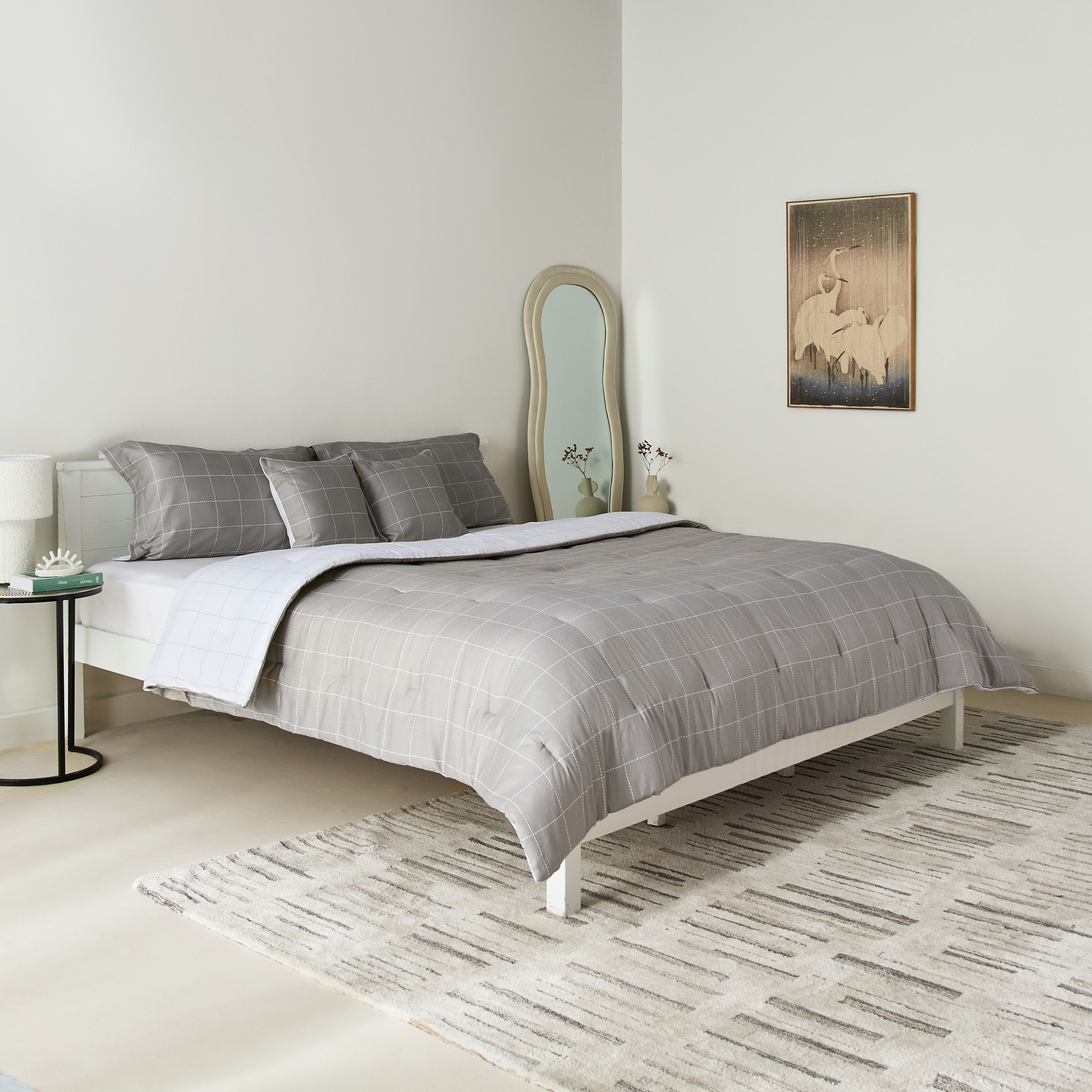 Lavish Blokify 5-Piece Printed Cotton King Comforter Set - 220X240 cm-hbxhomeware-hbxbedroom-image-2