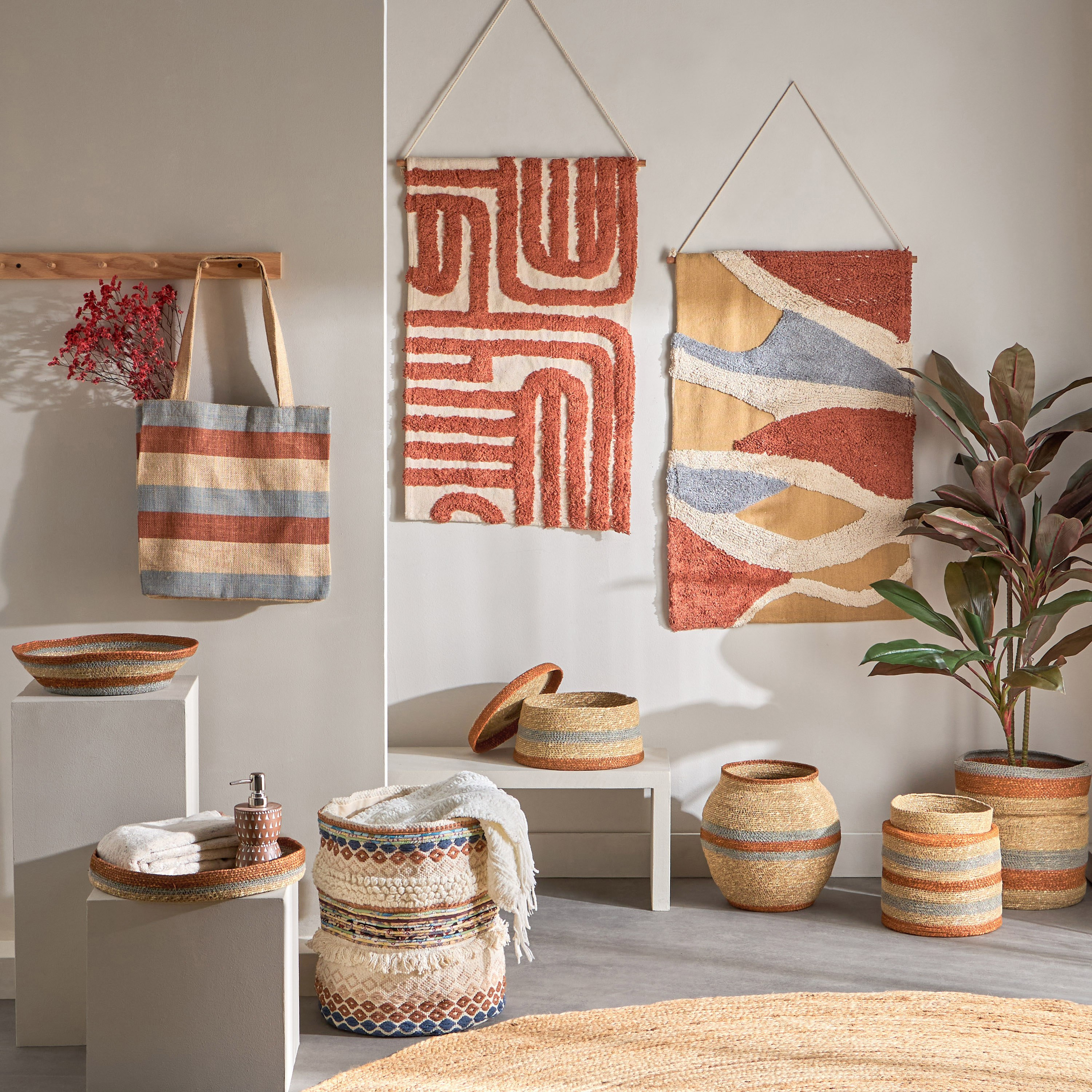 سلة بغطاء من العشب البحري من نوار - 27x27x18 سم-PROMO_HB_BH_B1G1_250925-image-5