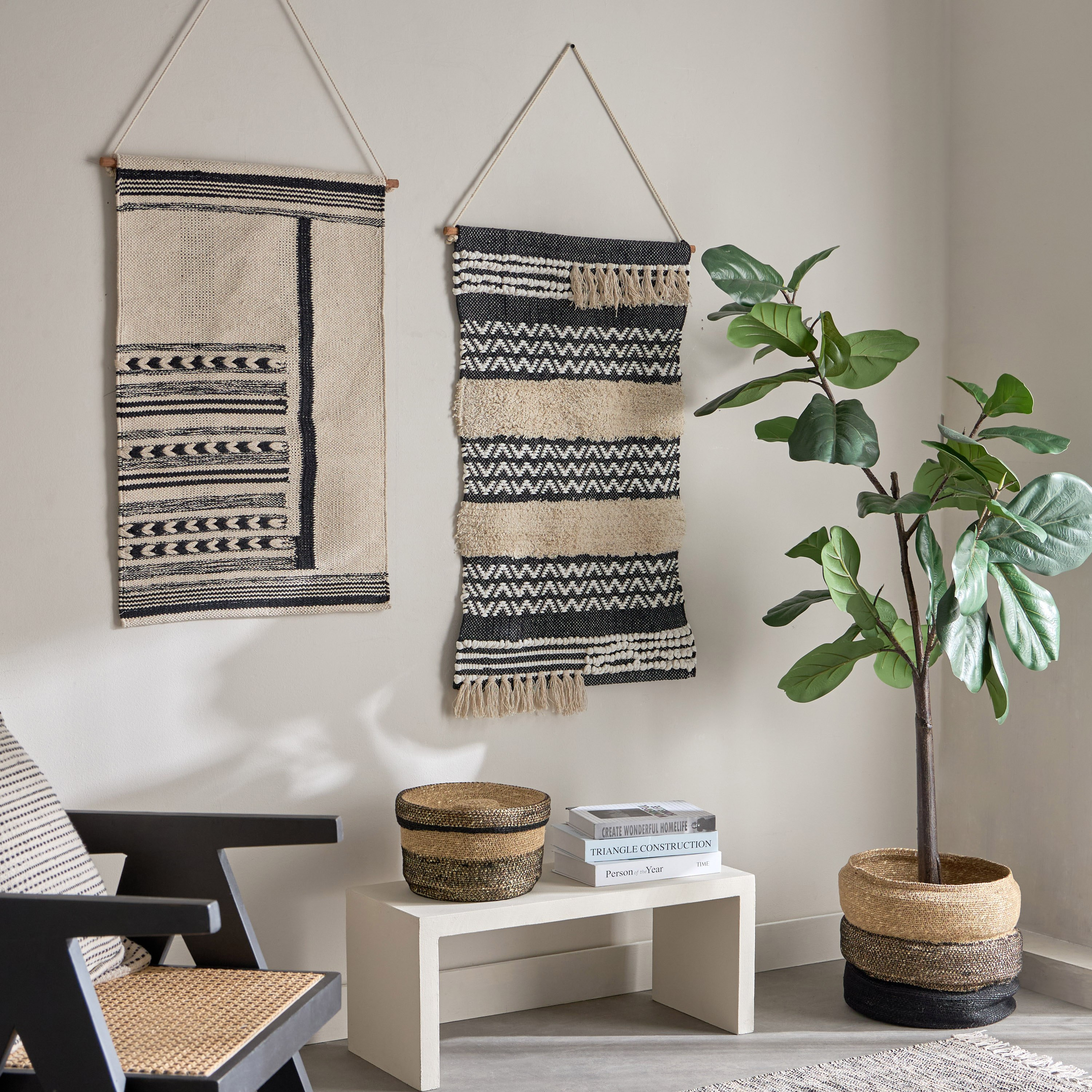 زينة حائط قطنية معنقدة منسوجة من نوار - 50×80 سم-hbxdiningroom-walldecor-wallart-image-6