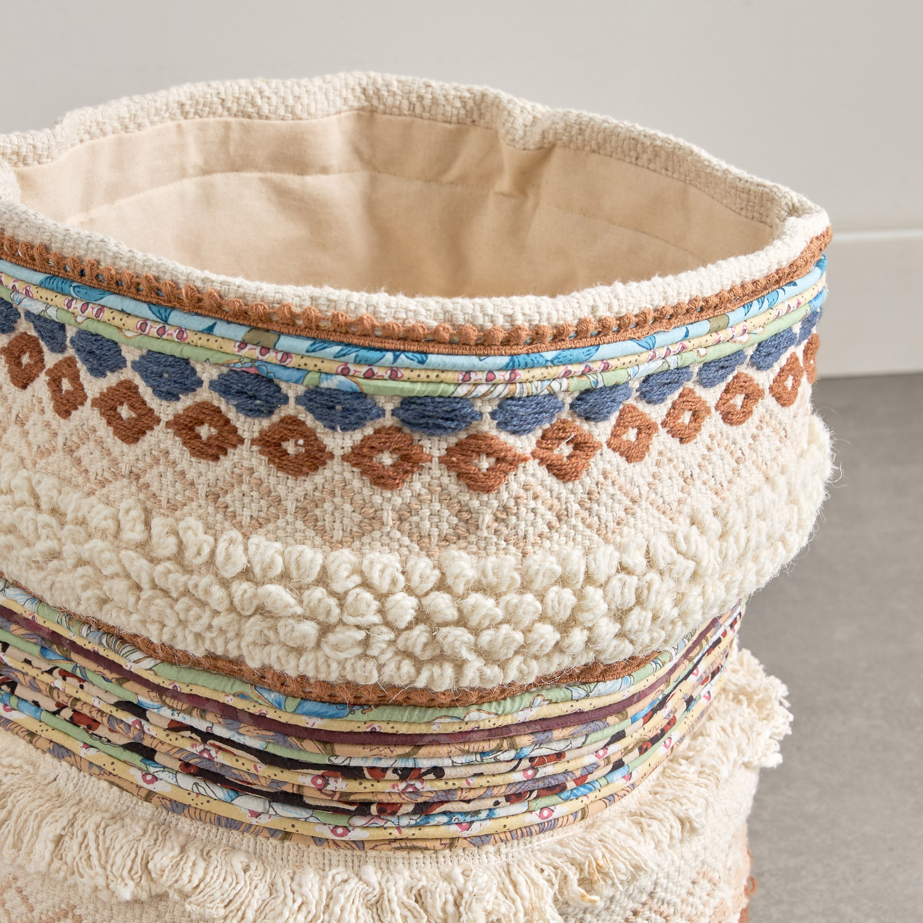 Noir Premium Cotton Basket - 30x30x36 cm-hbxbedroom-bedroomaccessories-bedroomstorage-image-3