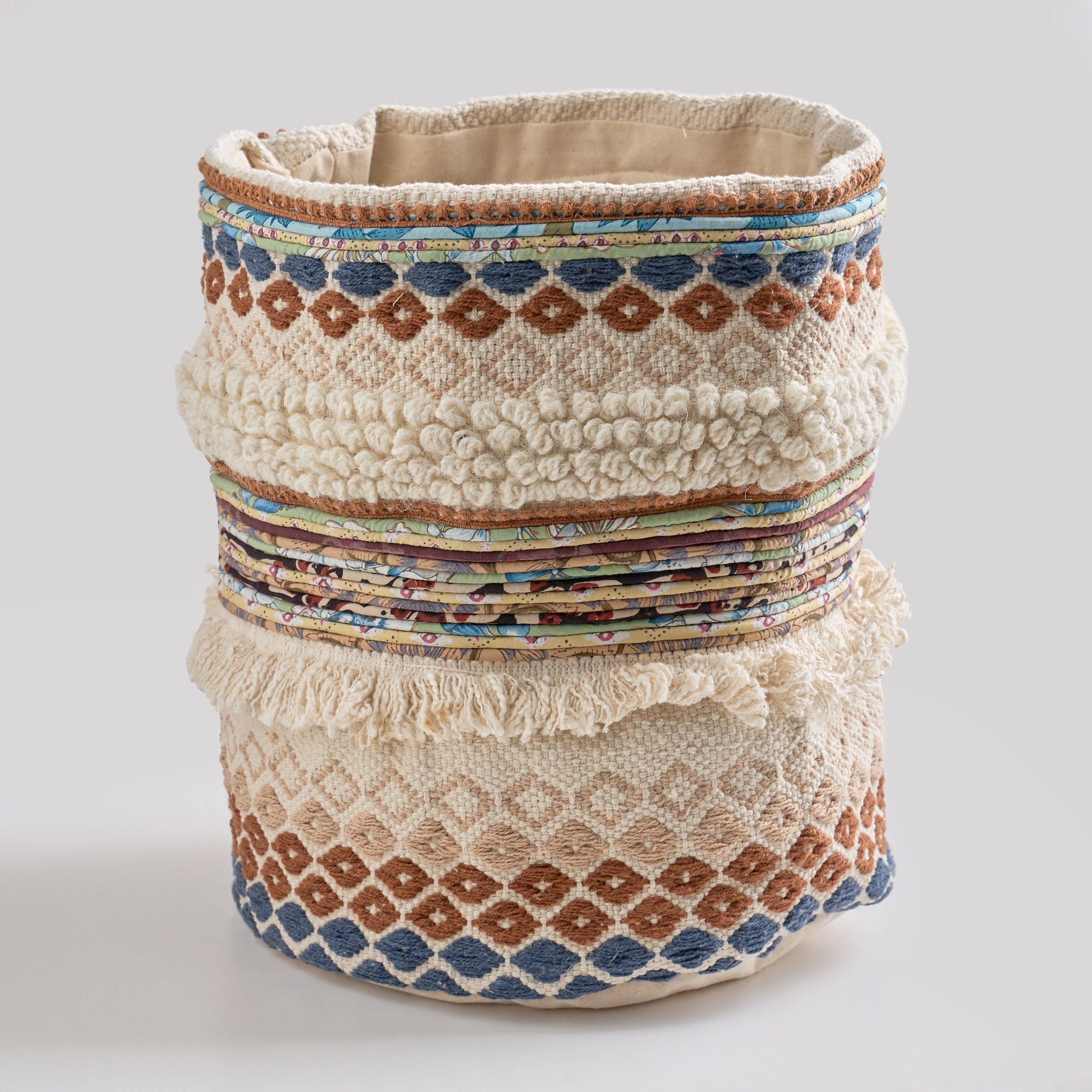Noir Premium Cotton Basket - 30x30x36 cm-hbxbedroom-bedroomaccessories-bedroomstorage-image-5