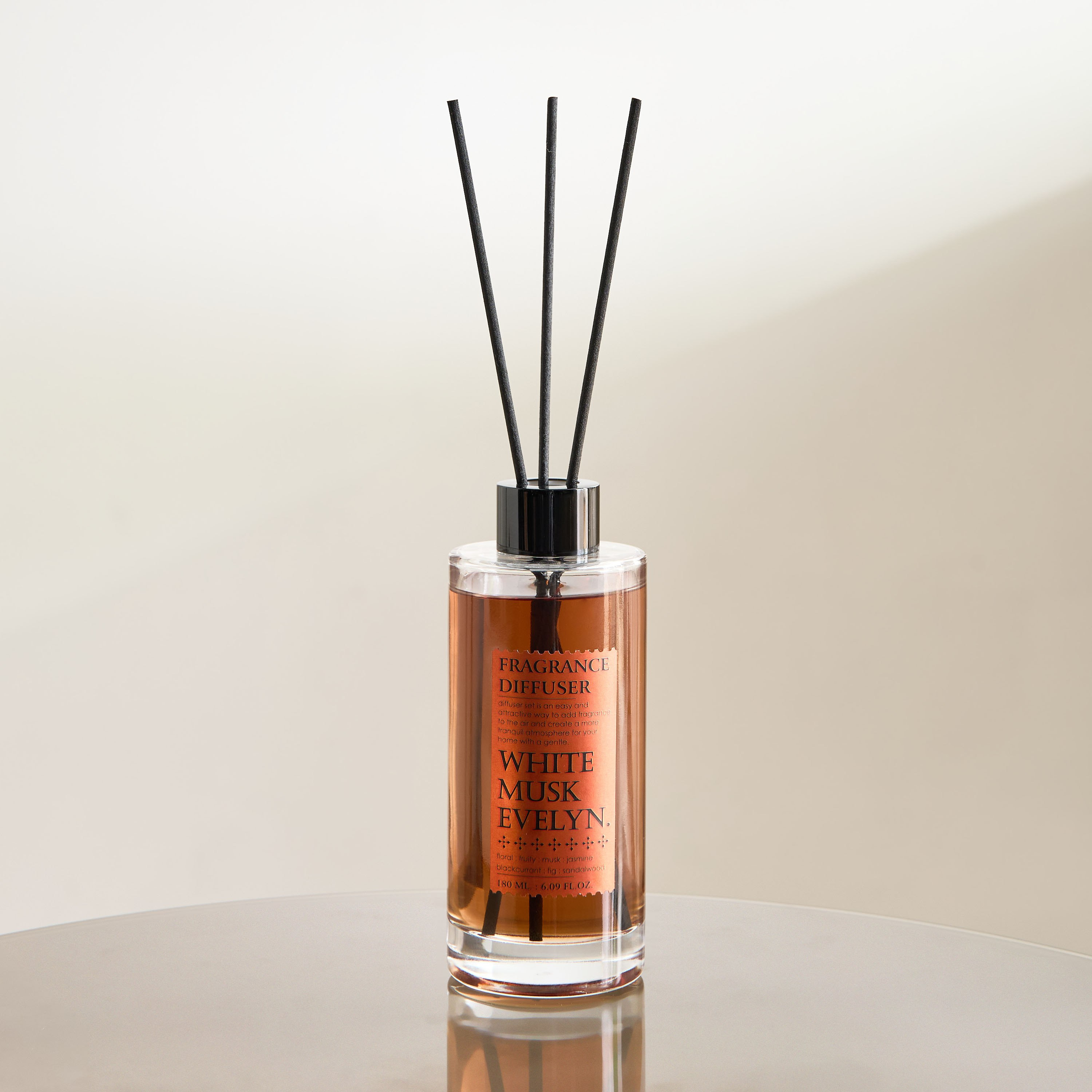 موزع عطور بأعواد خشبية برائحة إيفلين المسك الأبيض من آبي - 180 مل-hbxbedroom-homefragrance-diffusers-image-2