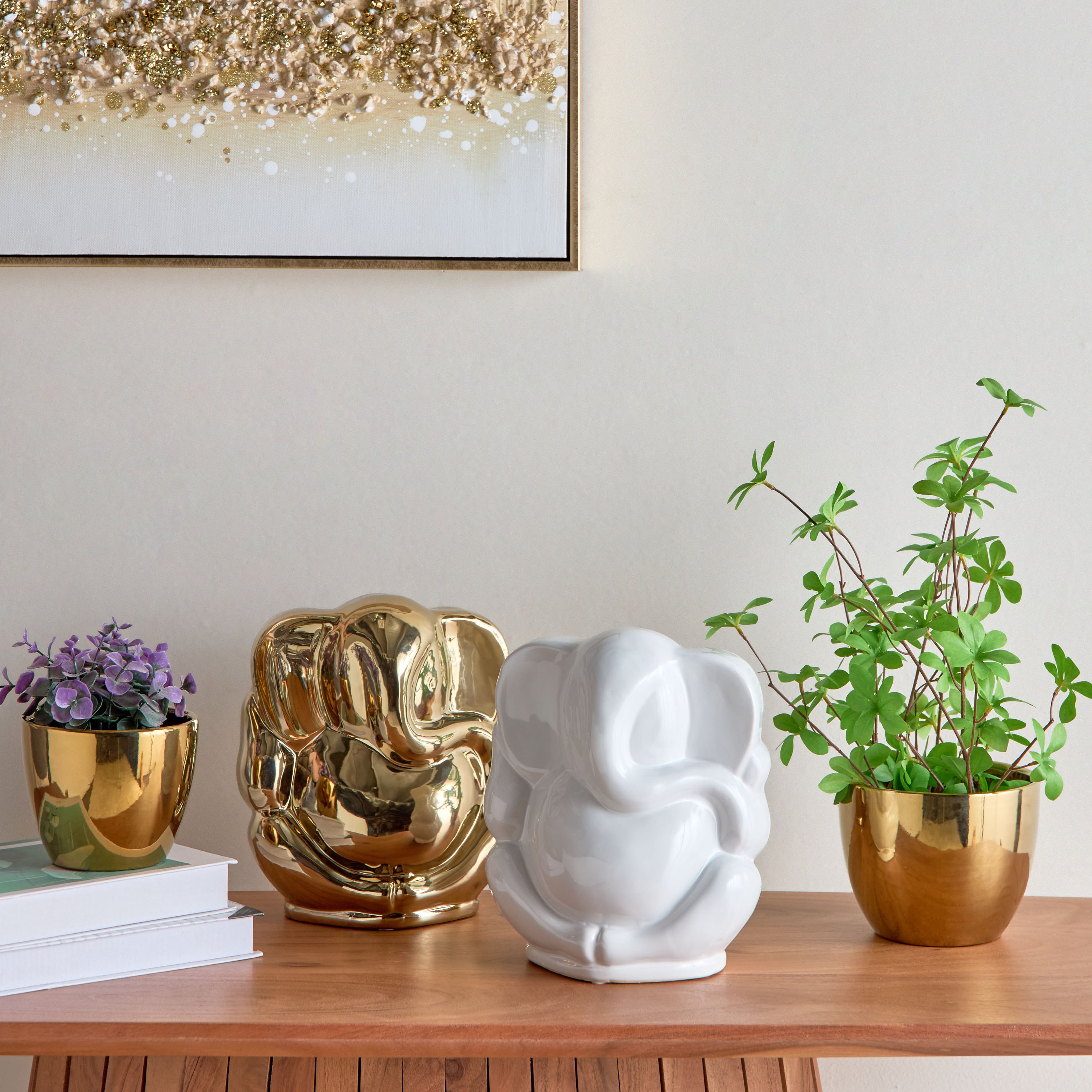 Fuse Ceramic Ganesha Figurine - 20x12x24 cm-hbxhomeware-homedecor-figurinesandornaments-image-4