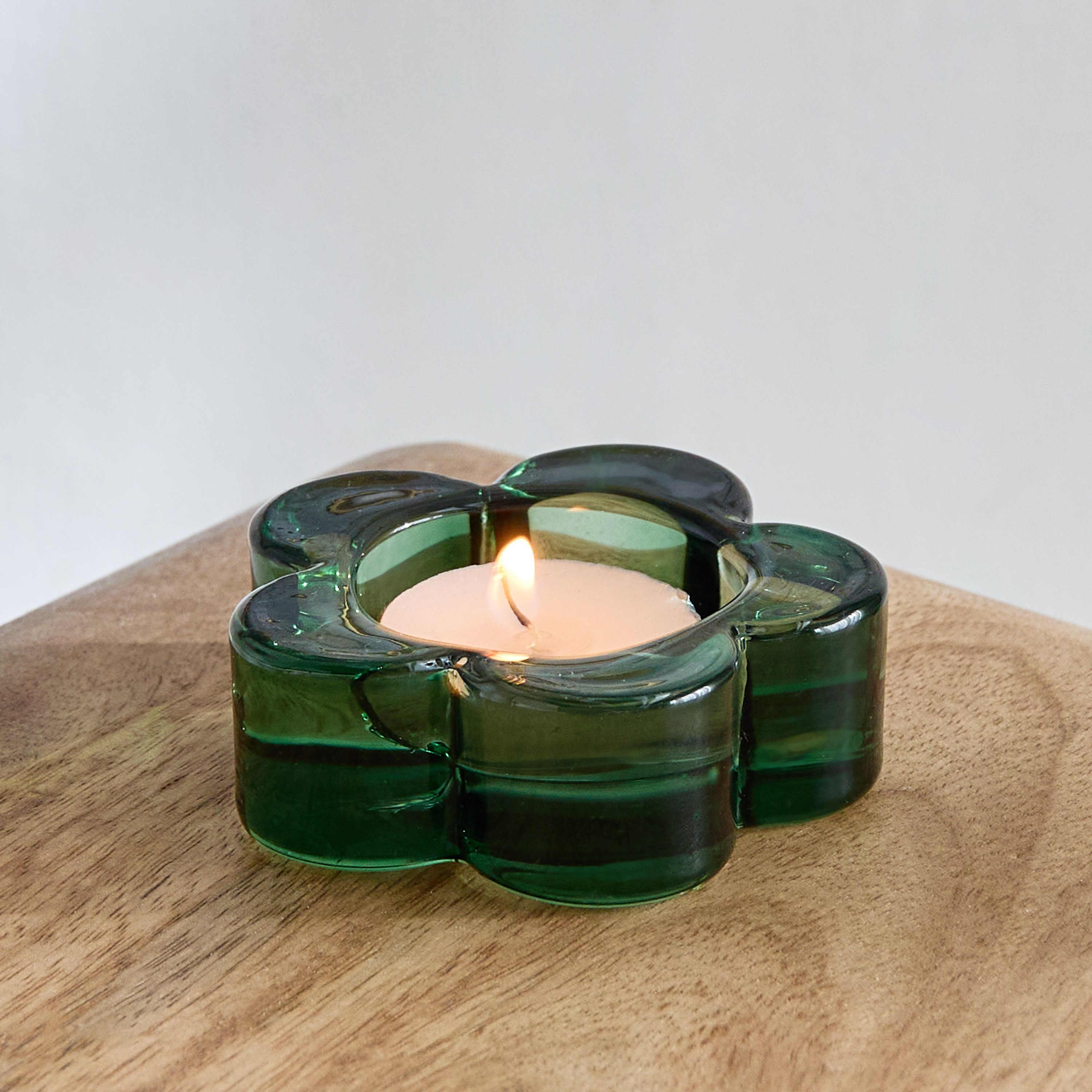 حامل شموع زجاجي على شكل زهرة من ليمونت - 7.2x7.2x2.5 سم-hbxlivingroom-decorandaccessories-candleholders-image-1