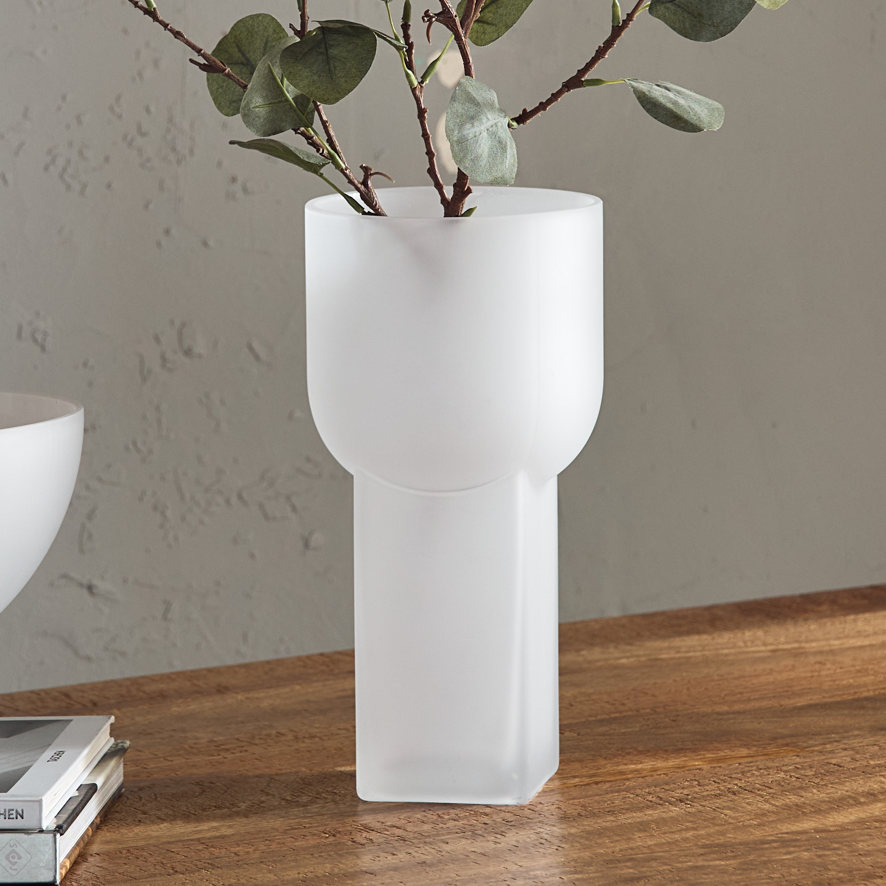Lemont Frosted Glass Vase - 15x15x30 cm-PROMO_HB_AE_B2G2_011025-image-1