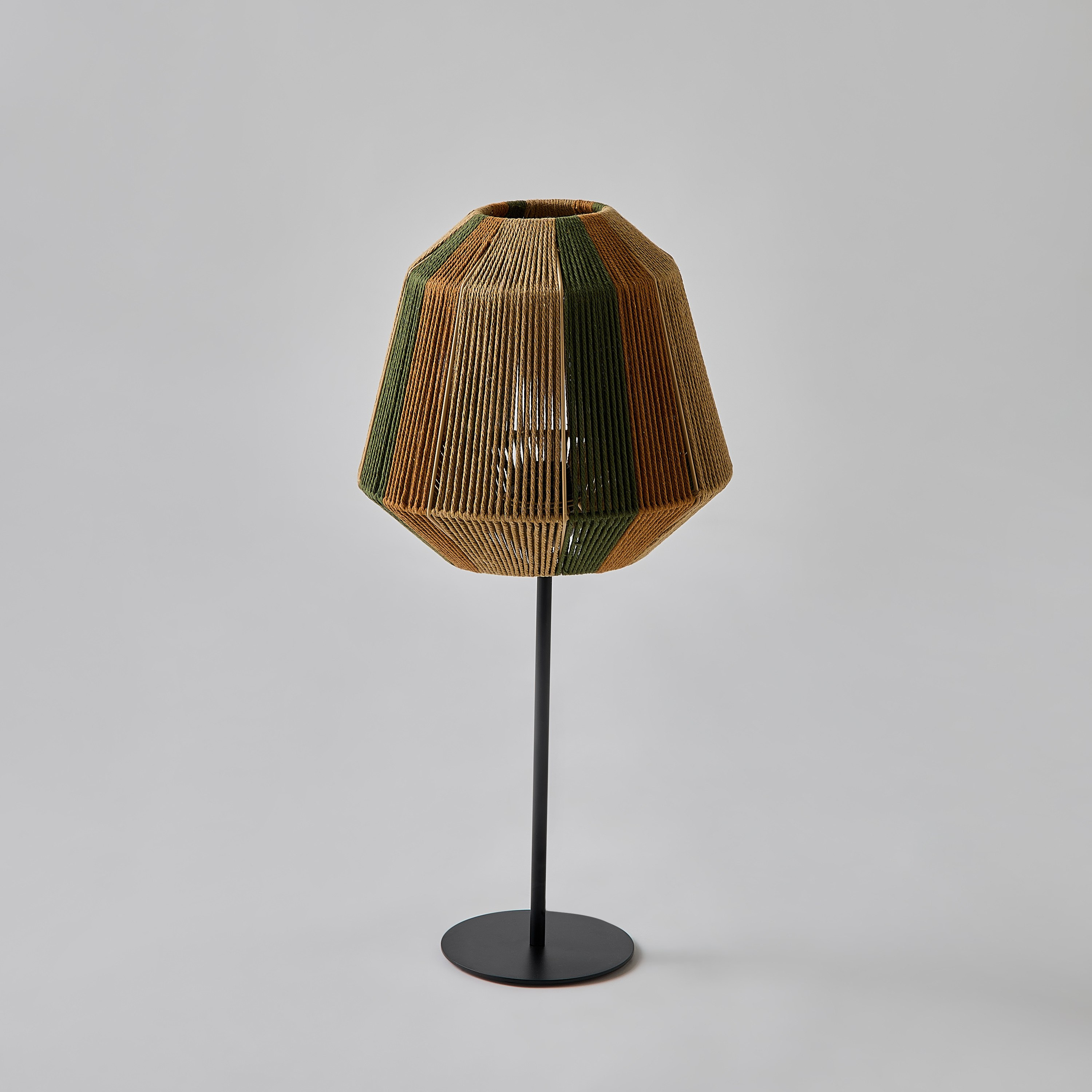 مصباح طاولة معدن إي27 مع غطاء حبل قطني من كوليت - 29x29x59.5 سم-hbxbedroom-lighting-tablelamps-image-7